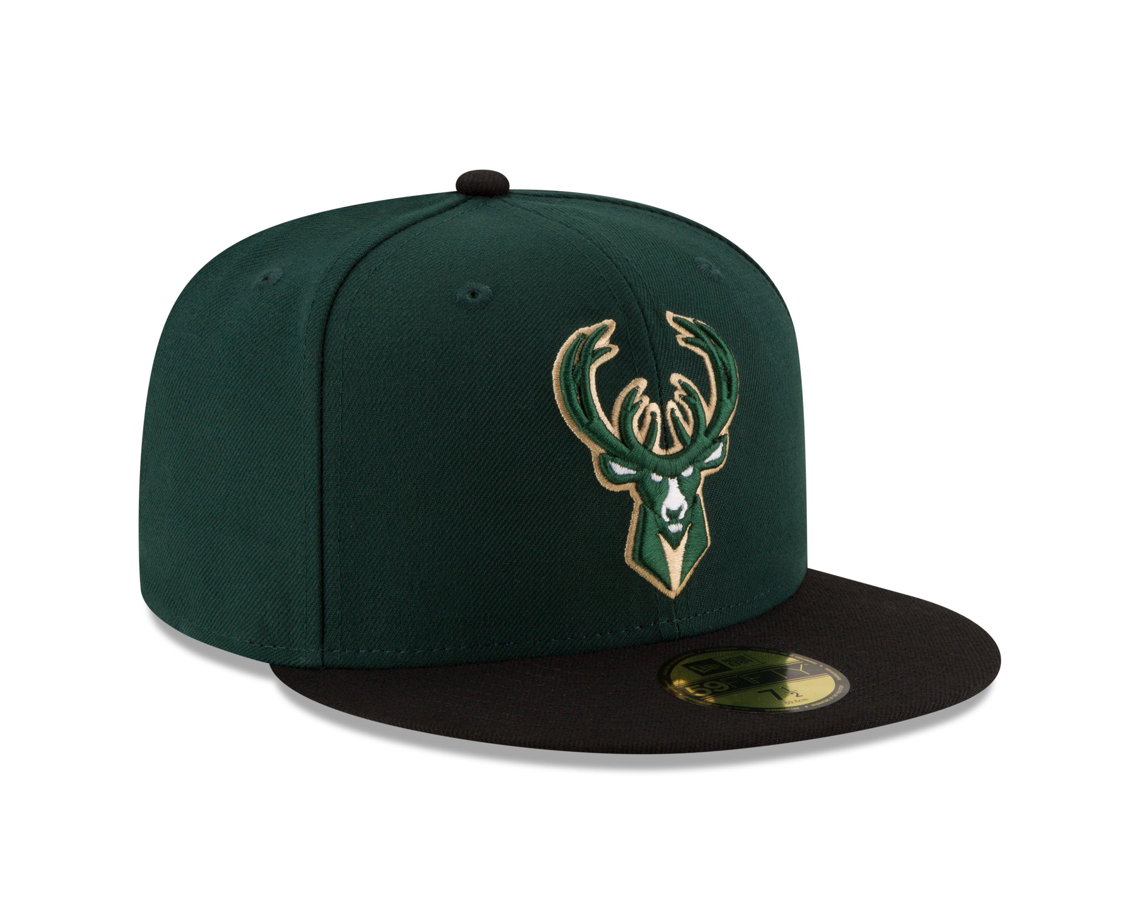 New Era Milwaukee Bucks '24 2-Tone 59FIFTY Fitted Hat-Green/Black - BLACK/GREEN Thumbnail View 2