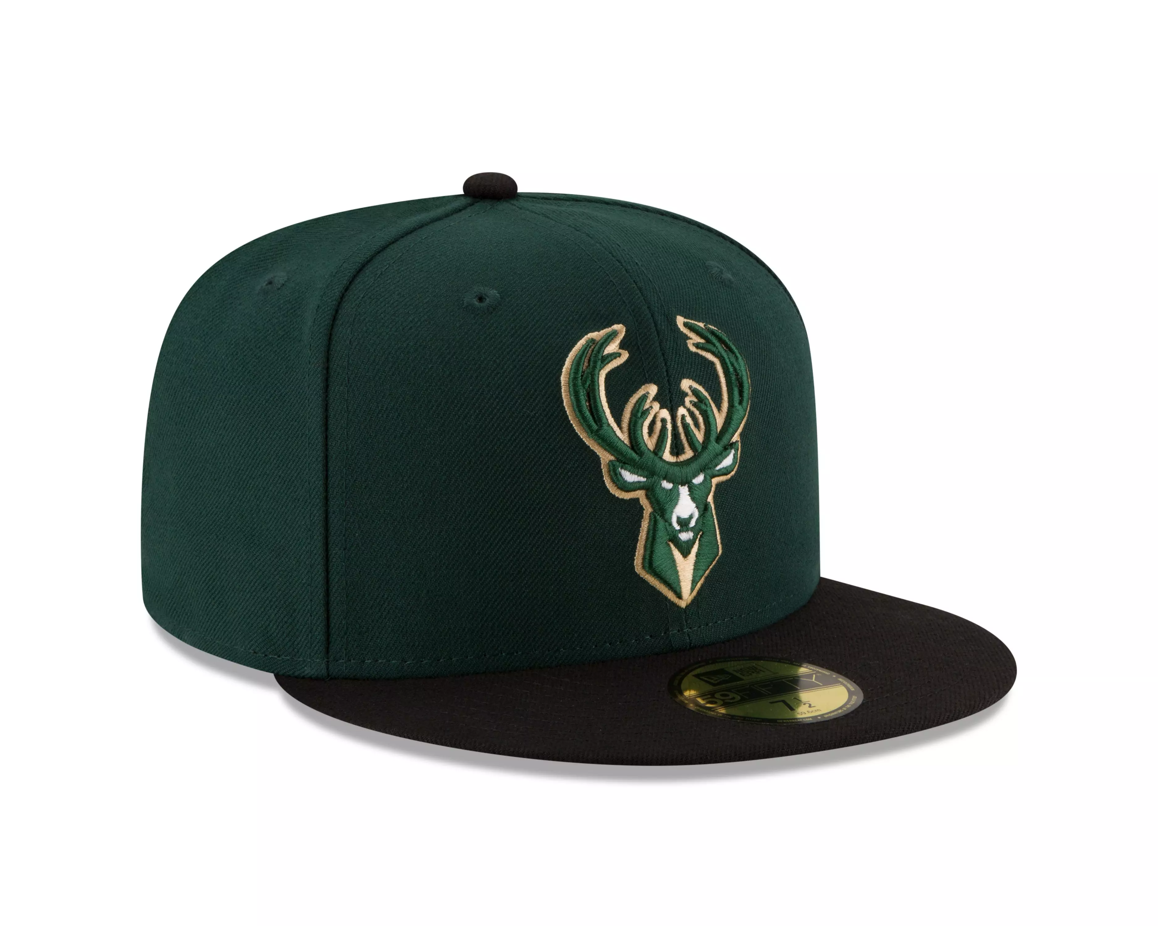 New Era Milwaukee Bucks '24 2-Tone 59FIFTY Fitted Hat-Green/Black - BLACK/GREEN
