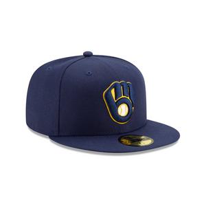 New Era Milwaukee Brewers 59FIFTY Authentic Collection Home Fitted Hat-Navy
