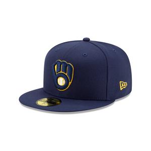 New Era Milwaukee Brewers 59FIFTY Authentic Collection Home Fitted Hat-Navy
