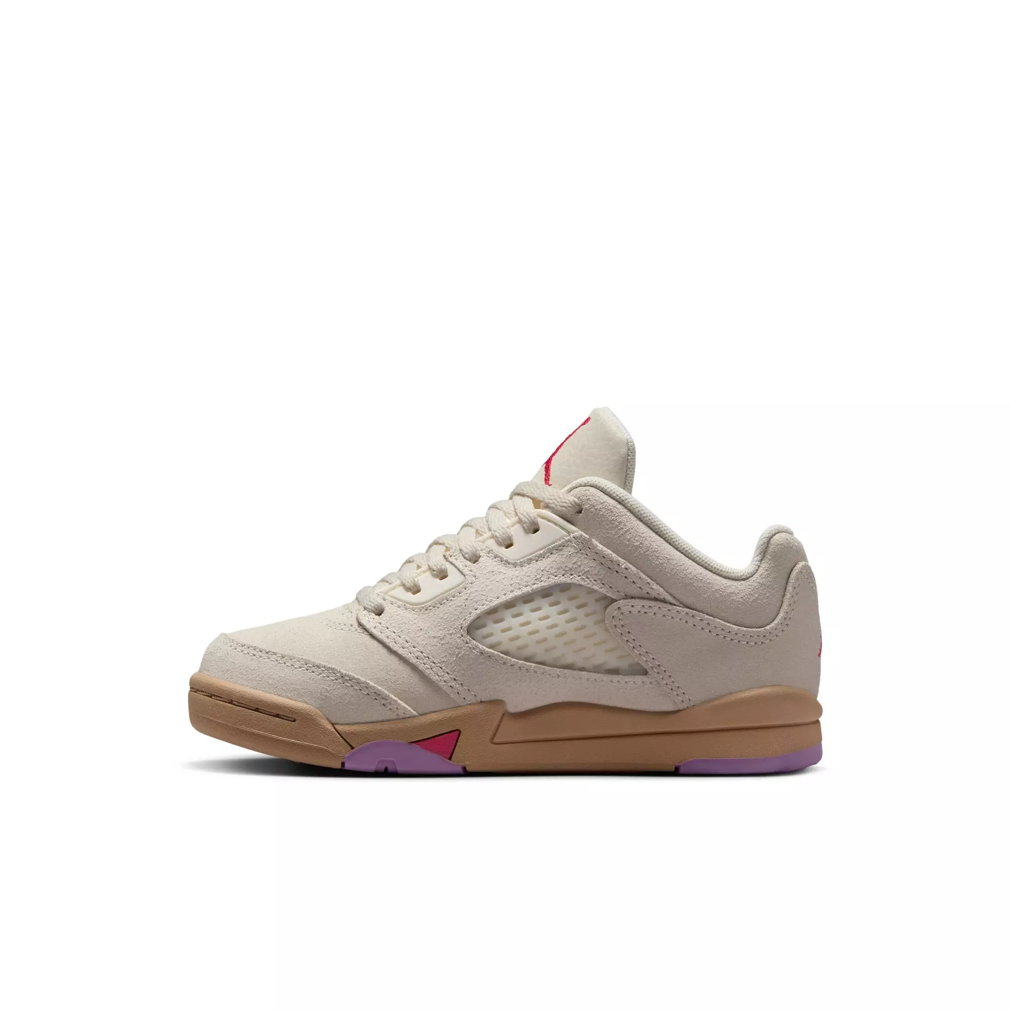 Jordan 5 Retro Low "Peanut Butter Jelly" Preschool Kids' Shoe - PALE IVORY/FUSION RED/DESERT