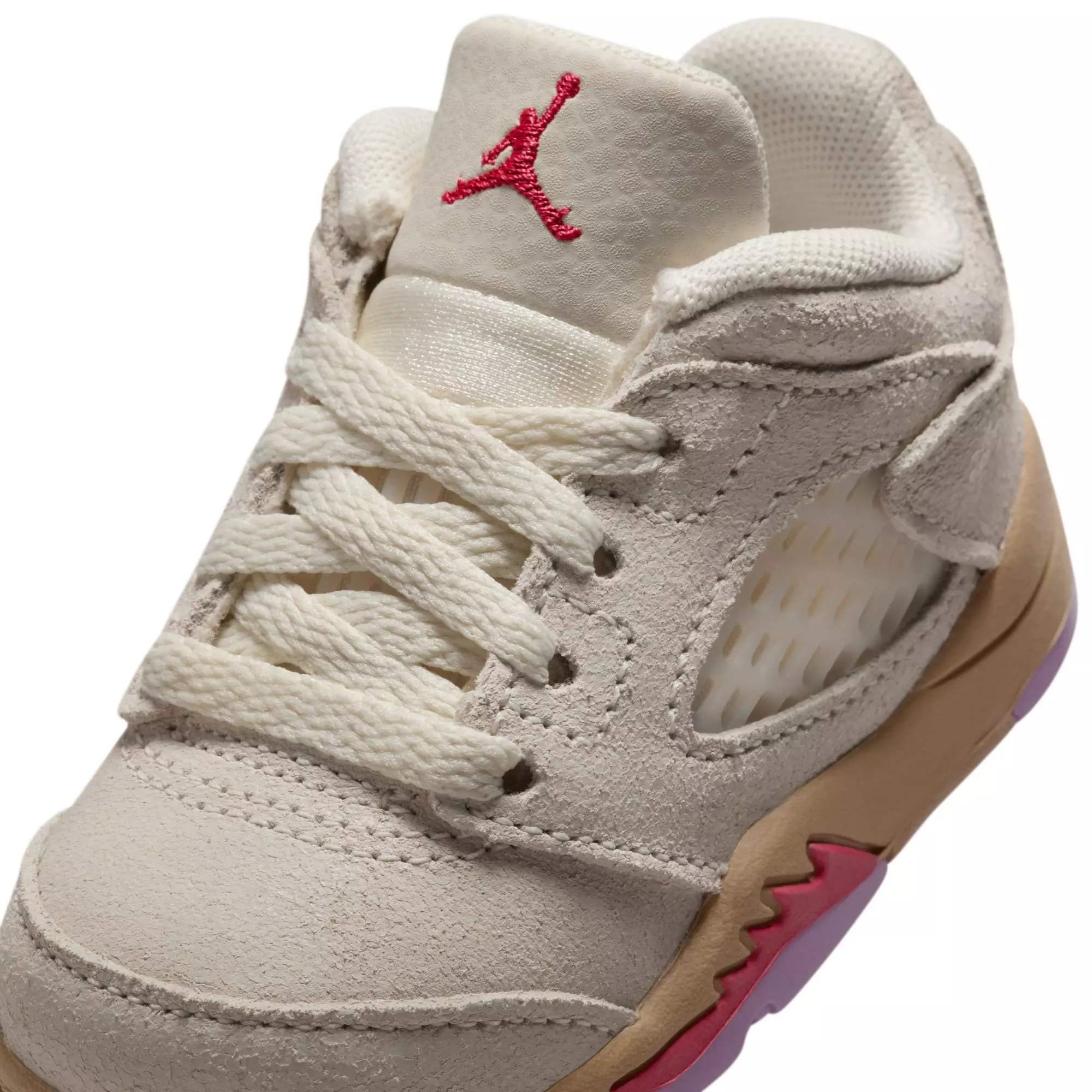Jordan 5 Retro Low "Peanut Butter Jelly" Toddler Kids' Shoe - PALE IVORY/FUSION RED/DESERT