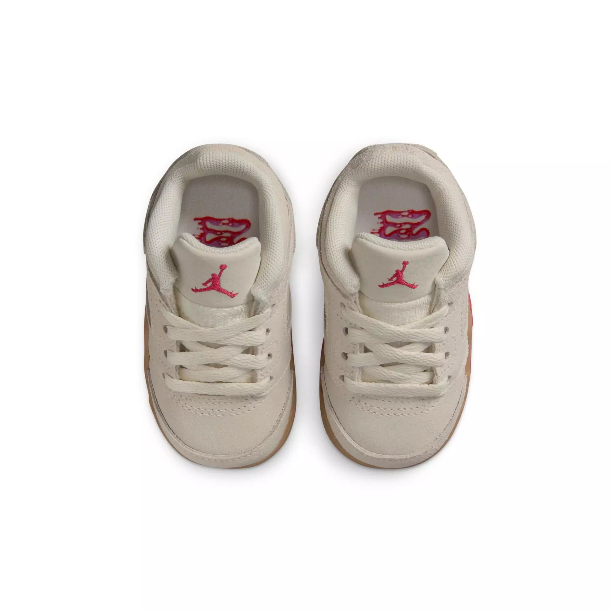Jordan 5 Retro Low "Peanut Butter Jelly" Toddler Kids' Shoe - PALE IVORY/FUSION RED/DESERT