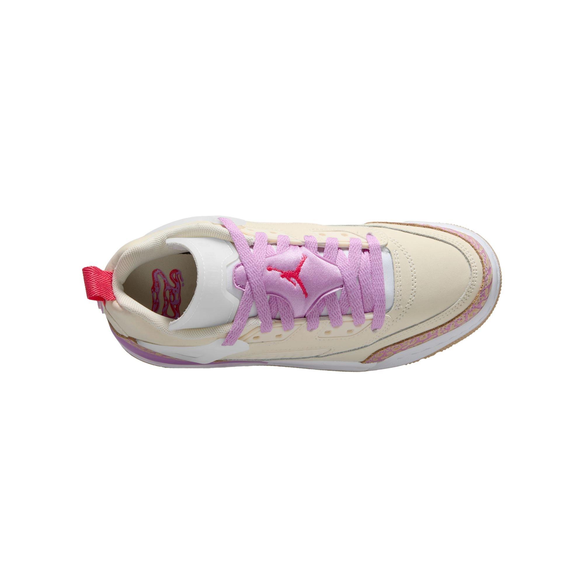 Jordan Spizike Low Grade School Girls' "Pale Ivory/Fusion Red/Rush Fuchsia" Shoe