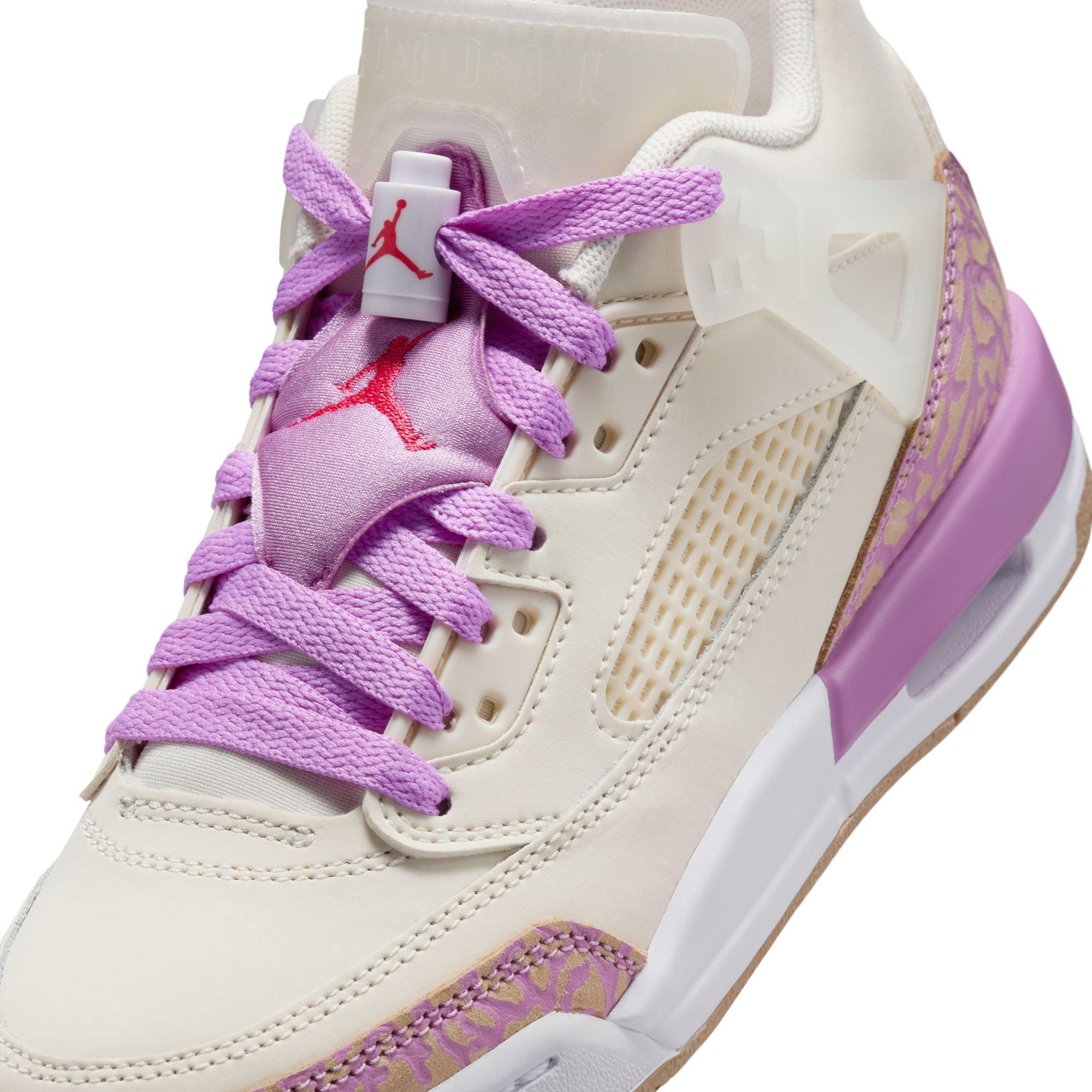 Jordan Spizike Low Grade School Girls' "Pale Ivory/Fusion Red/Rush Fuchsia" Shoe