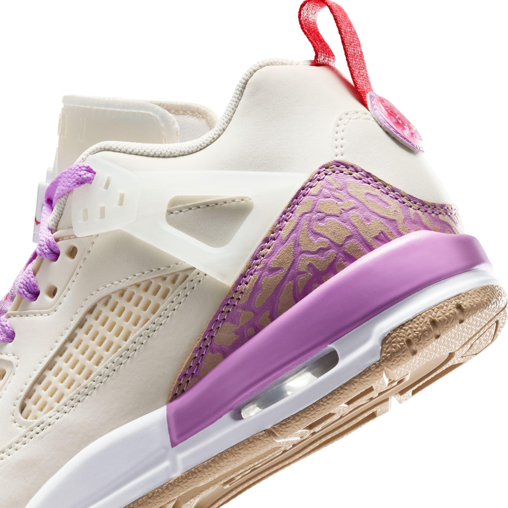 Jordan Spizike Low Grade School Girls' "Pale Ivory/Fusion Red/Rush Fuchsia" Shoe