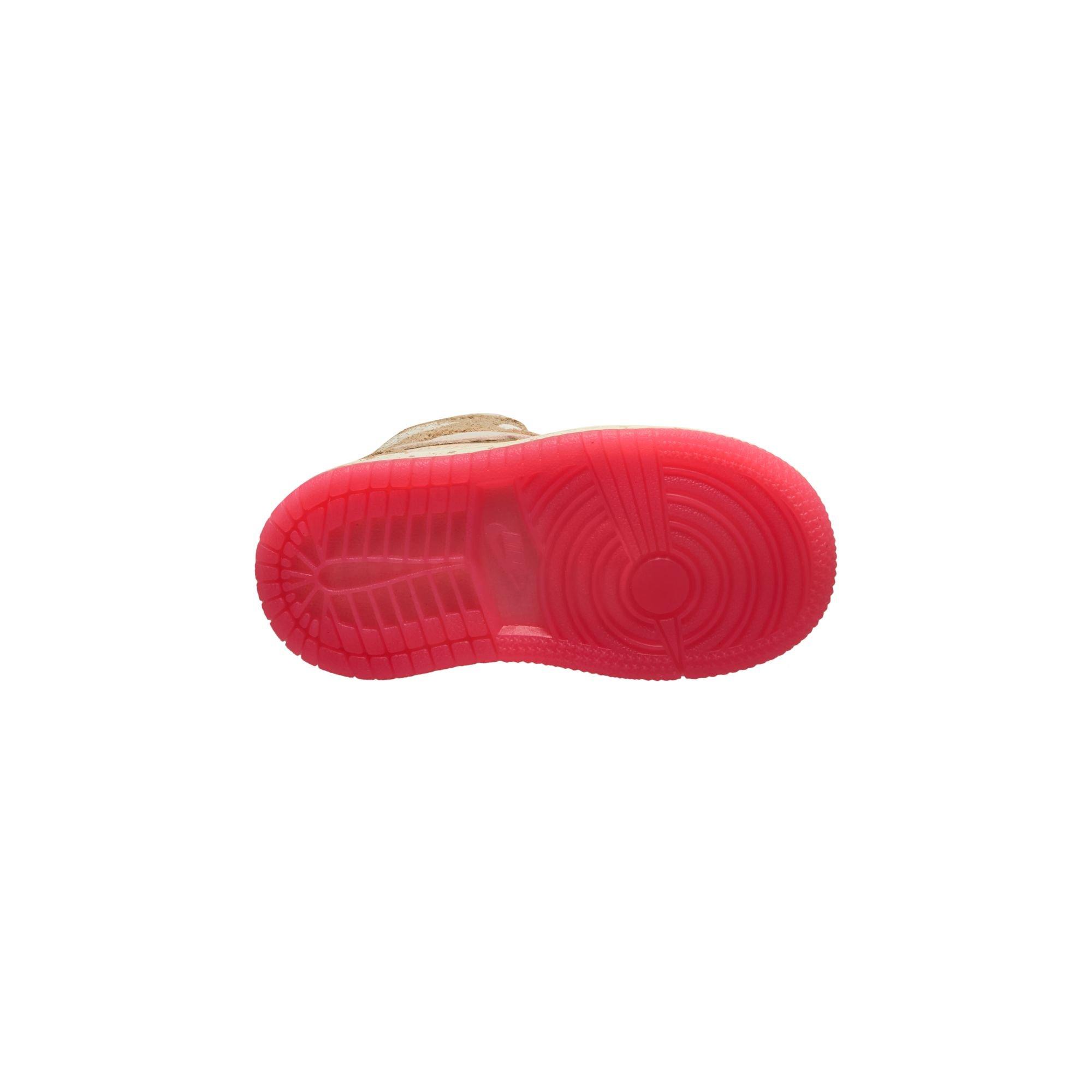 Jordan 1 Mid SE Toddler Girls' "Desert/Fushion Red/Pale Ivory" Shoe
