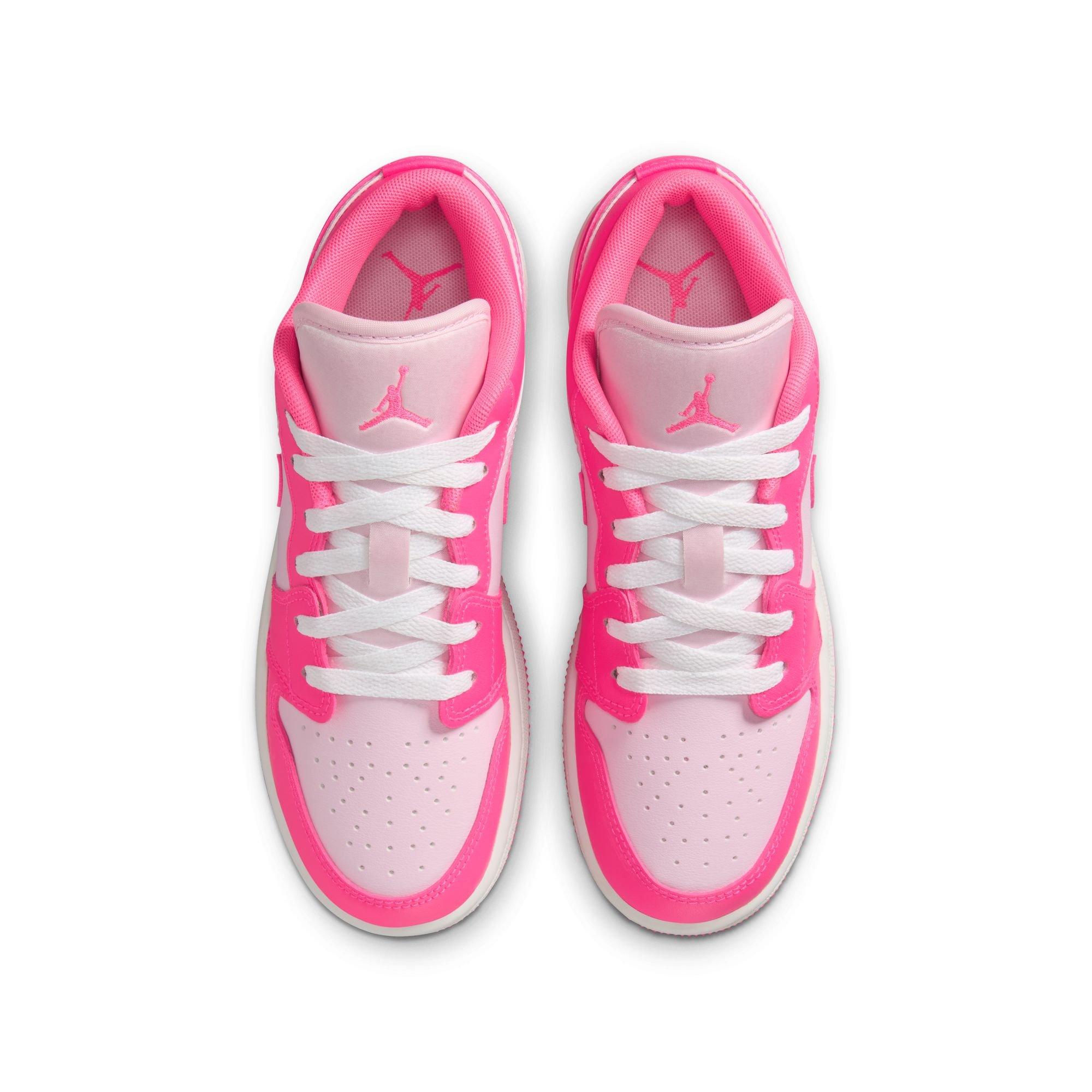 Jordan 1 Low Grade School Girls' "Pink Foam/Hyper Pink/Summit White" Shoe