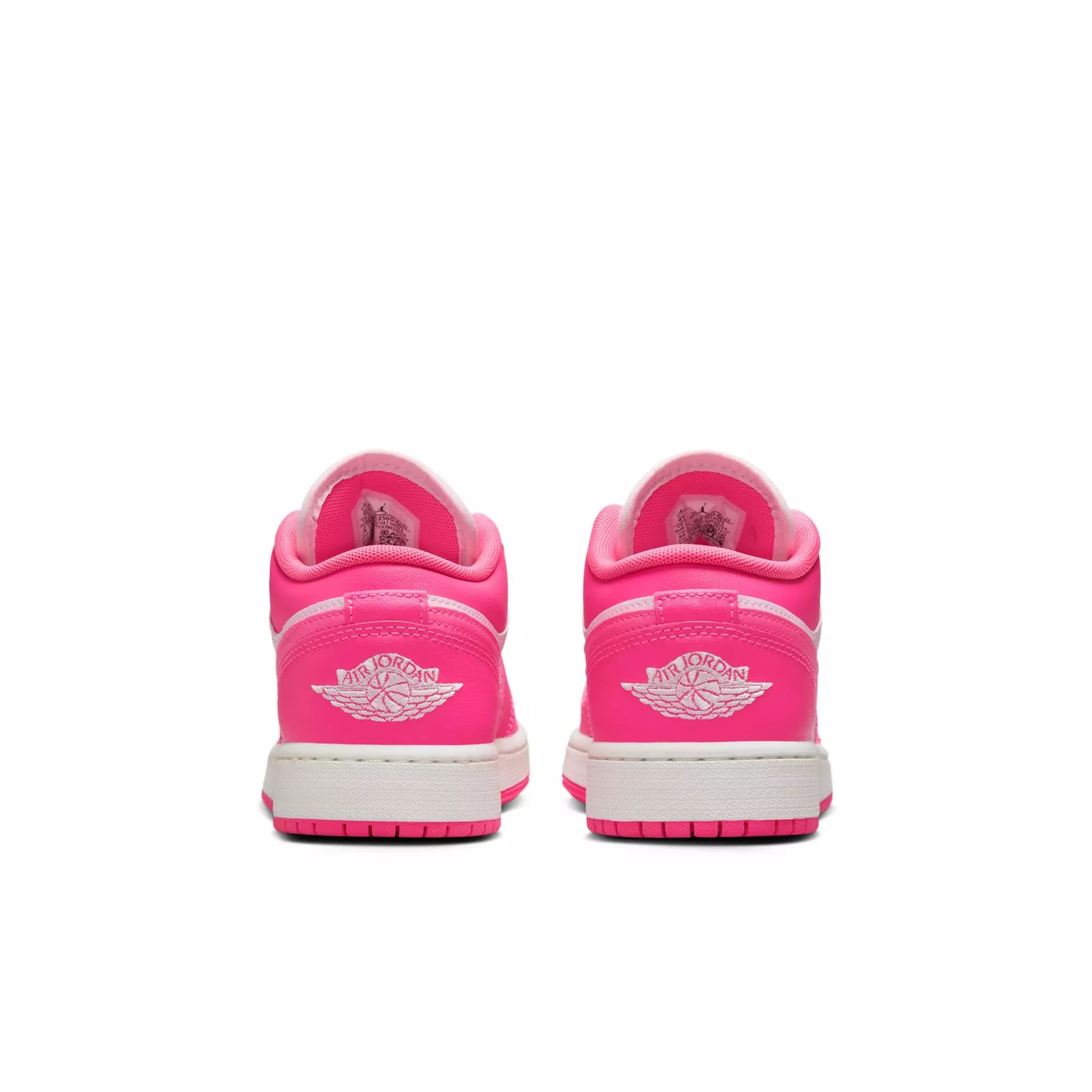 Jordan 1 Low "Pink Foam/Hyper Pink/Summit White" Grade School Girls' Shoe - PINK