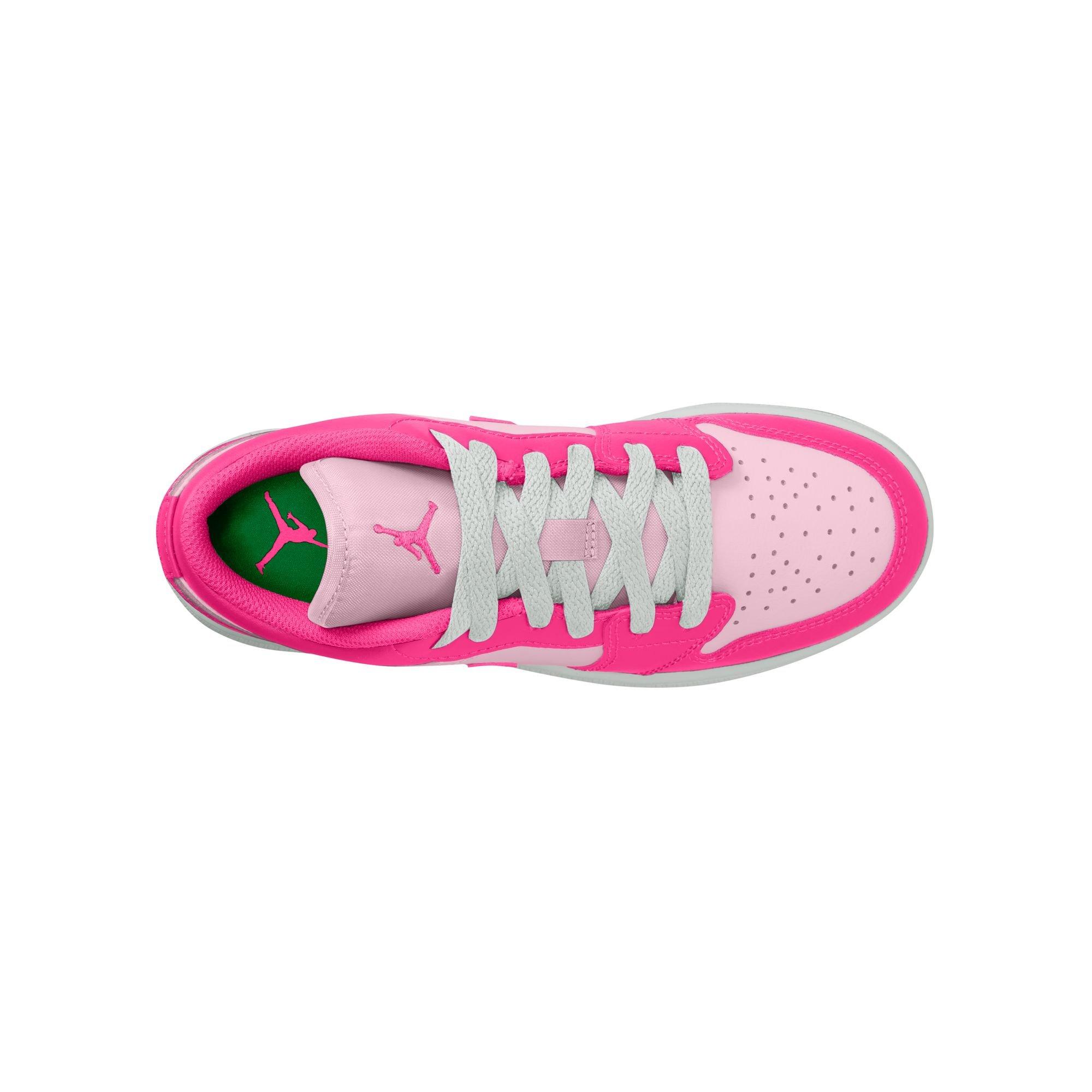 Jordan 1 Low Grade School Girls' "Pink Foam/Hyper Pink/Summit White" Shoe
