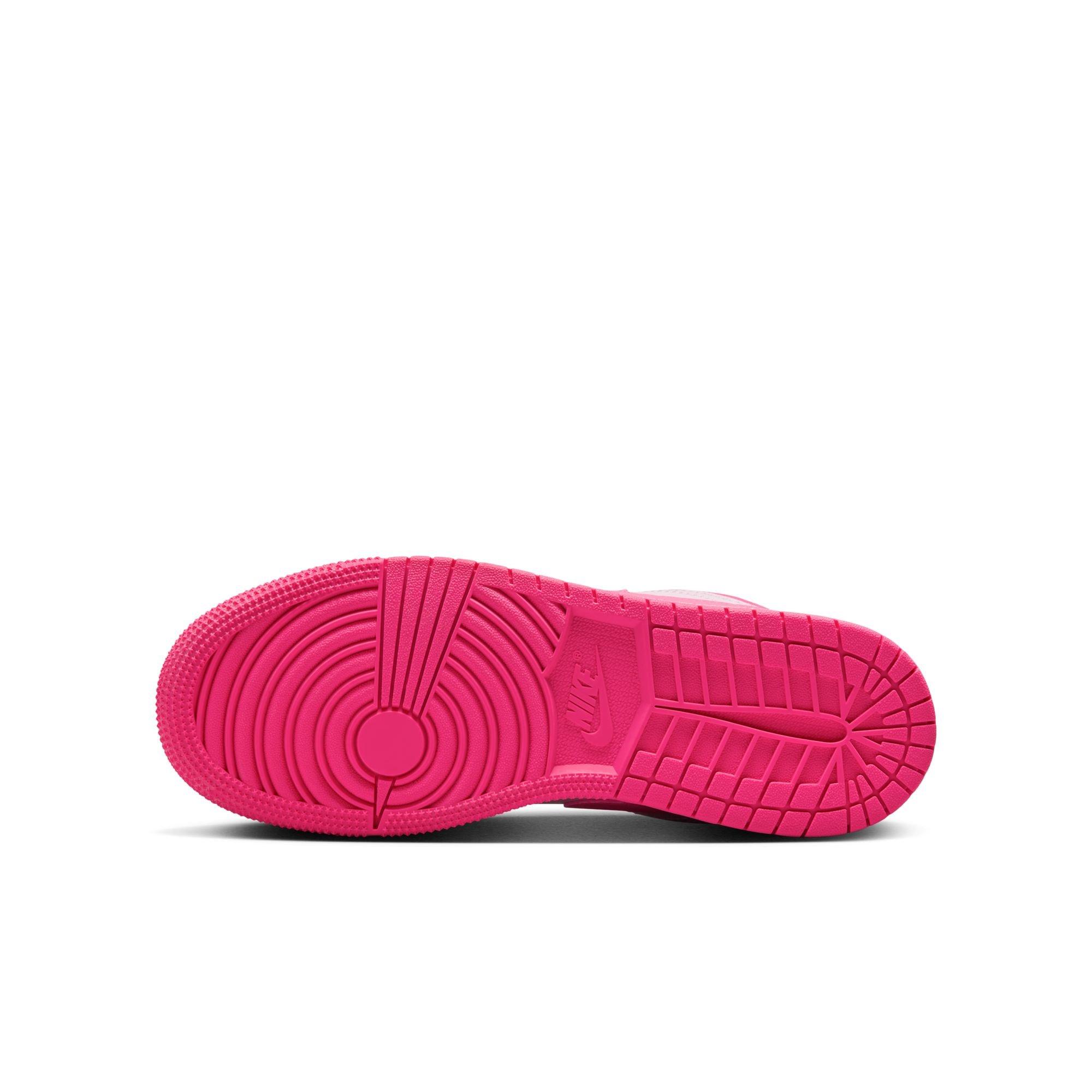 Jordan 1 Low Grade School Girls' "Pink Foam/Hyper Pink/Summit White" Shoe