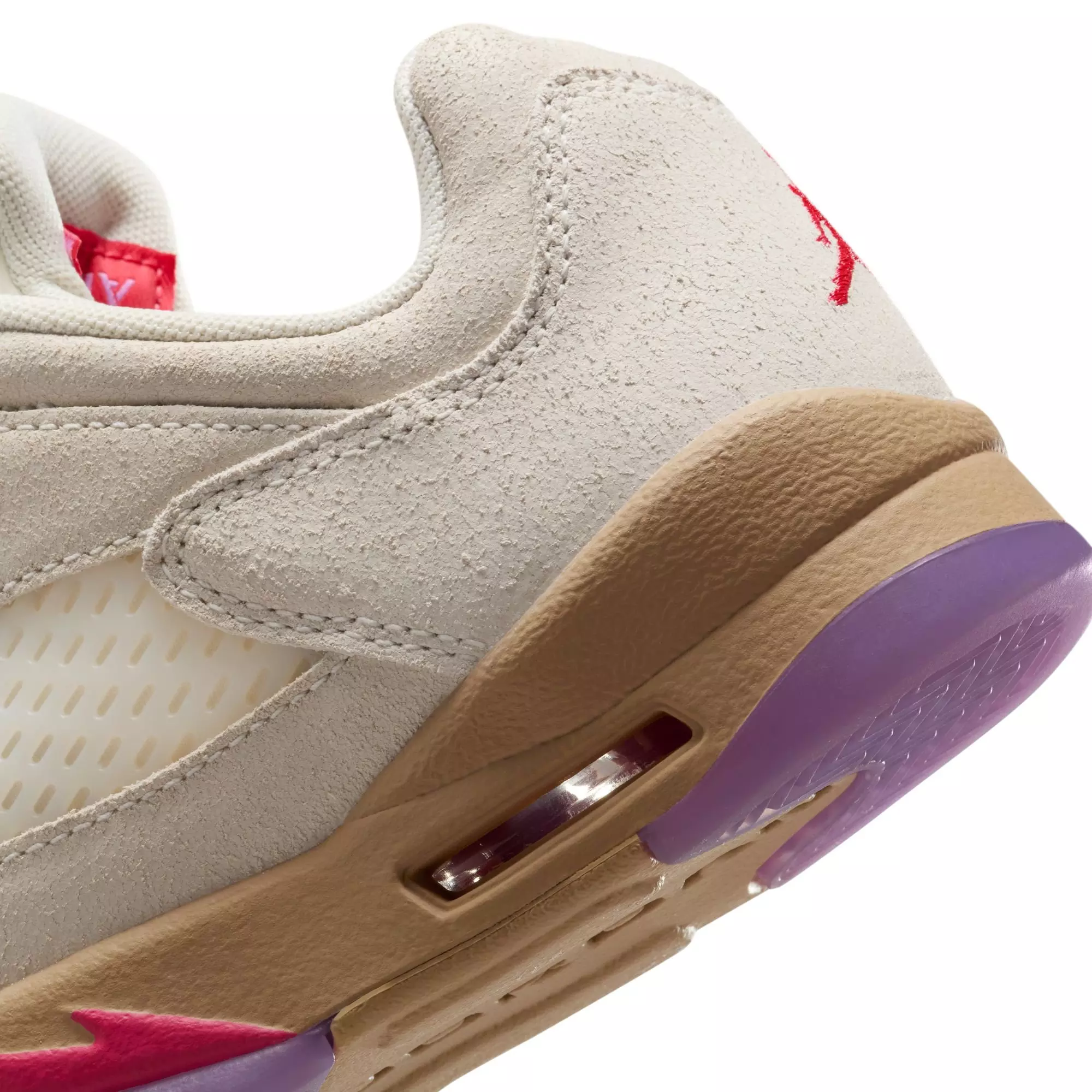 Jordan 5 Retro Low "Peanut Butter Jelly" Grade School Kids' Shoe - PALE IVORY/FUSION RED/DESERT