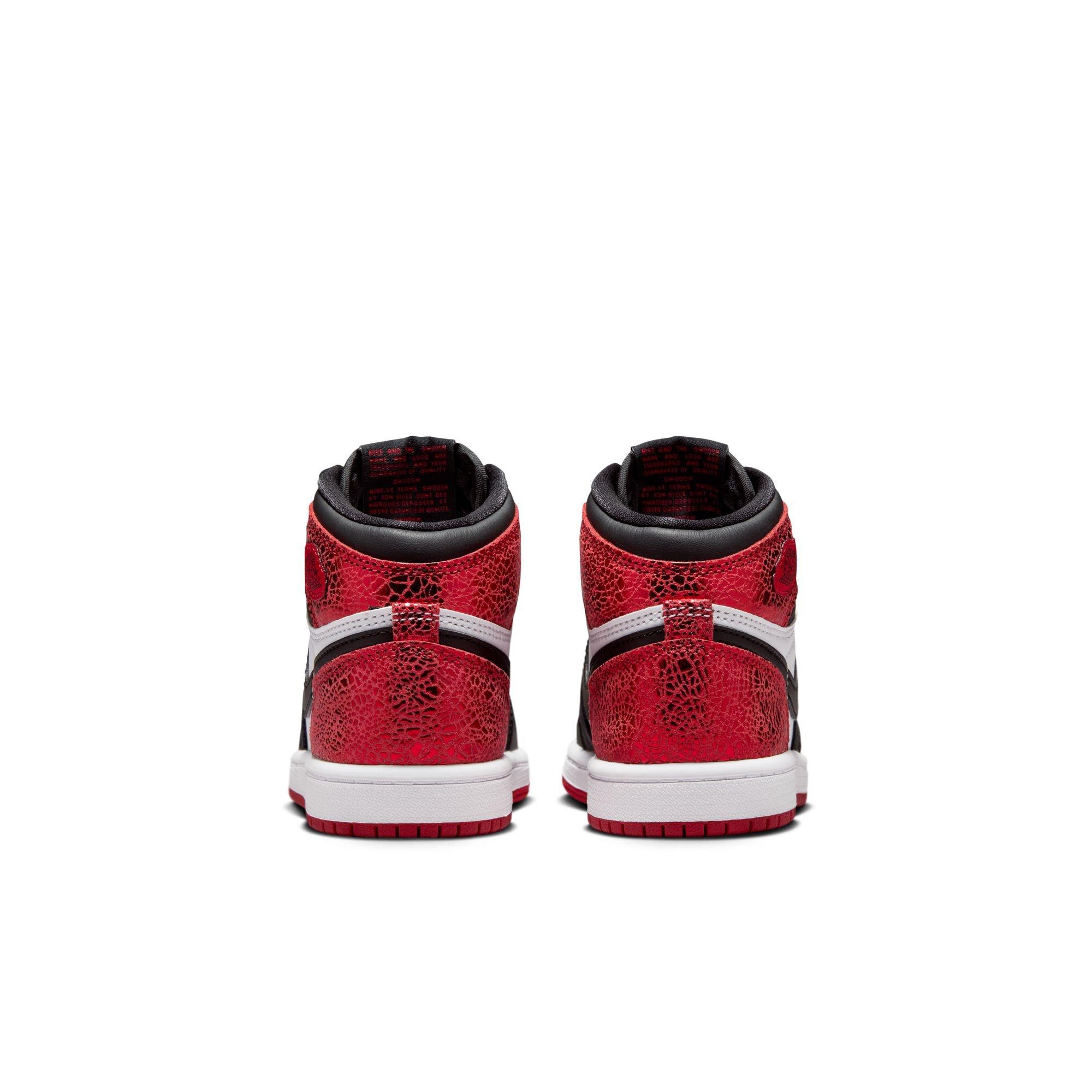Jordan 1 Retro High OG "Varsity Red" Preschool Girl's Shoe​