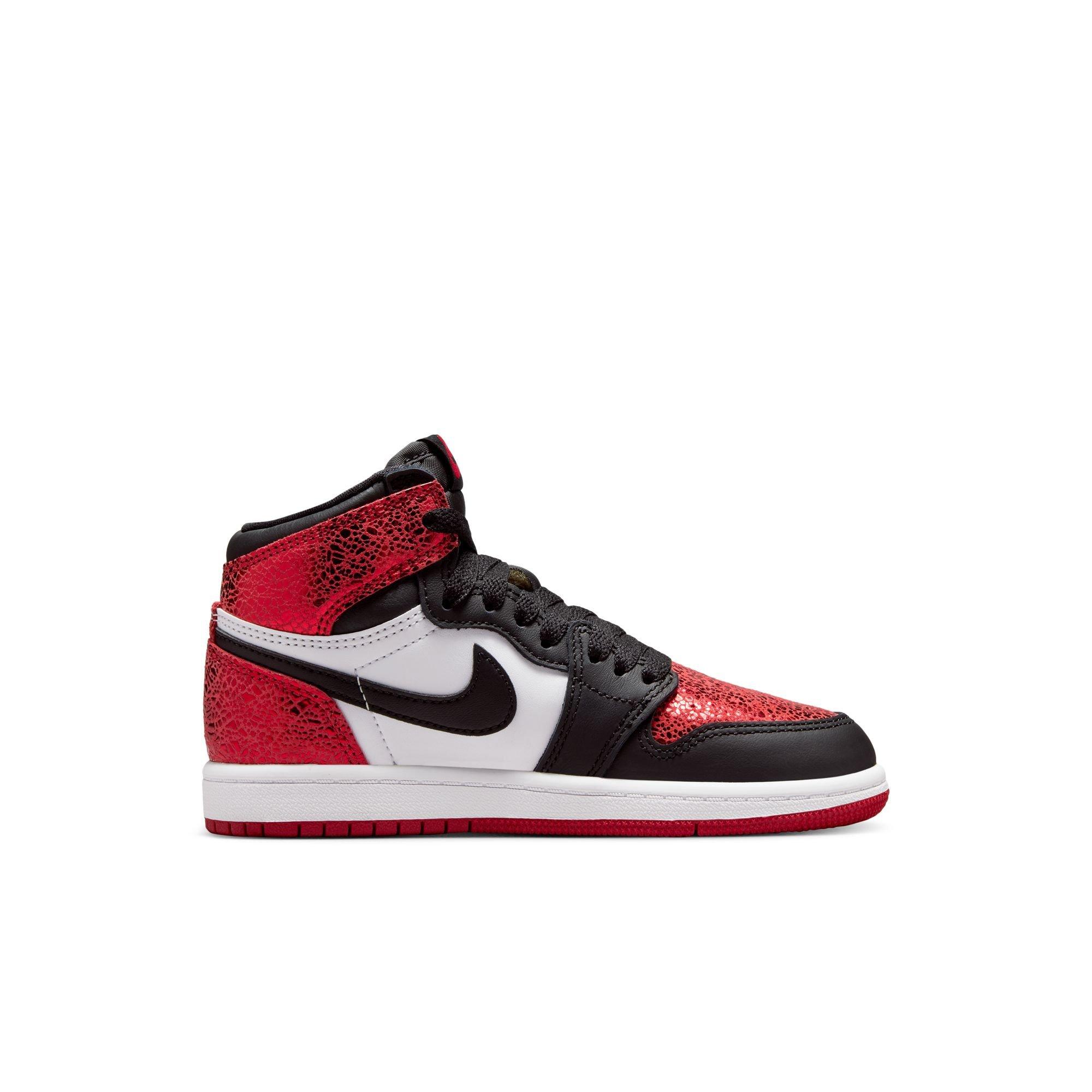 Jordan 1 Retro High OG "Varsity Red" Preschool Girl's Shoe​