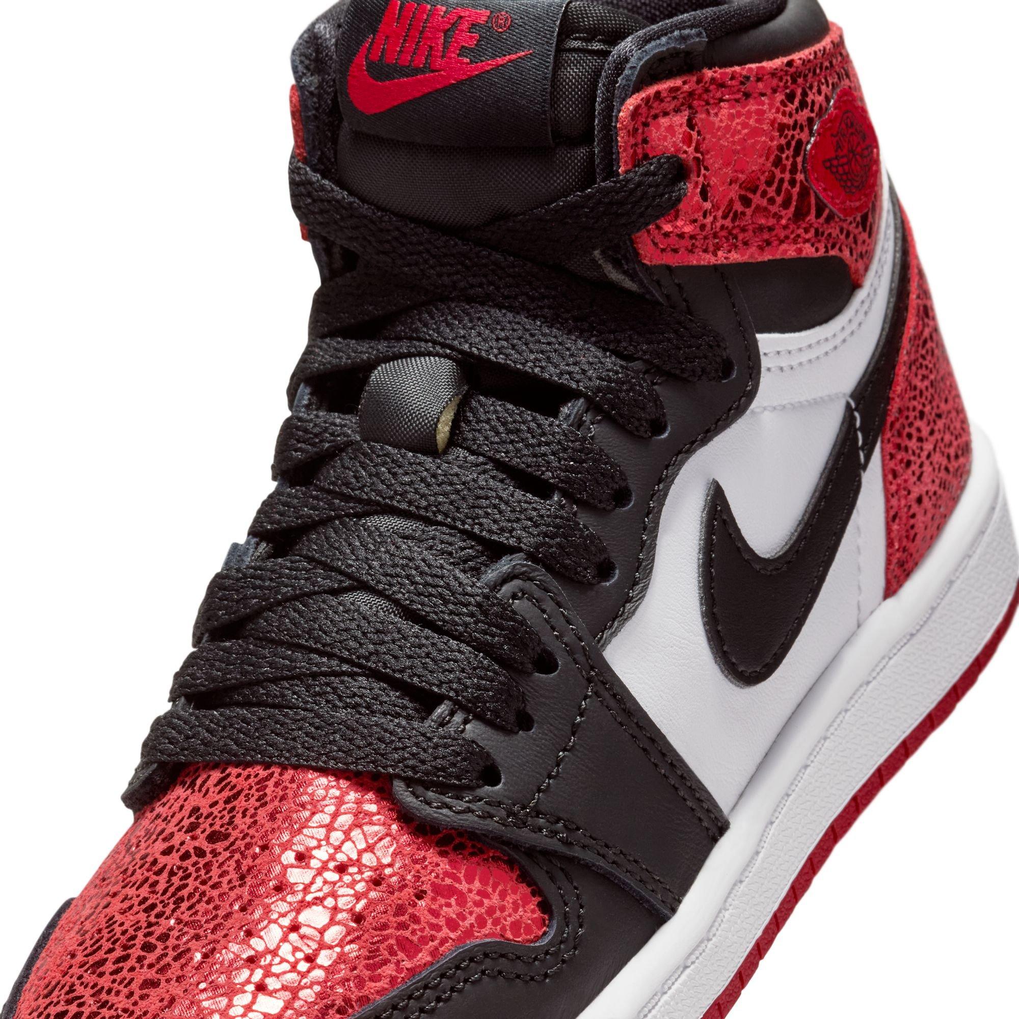 Jordan 1 Retro High OG "Varsity Red" Preschool Girl's Shoe​