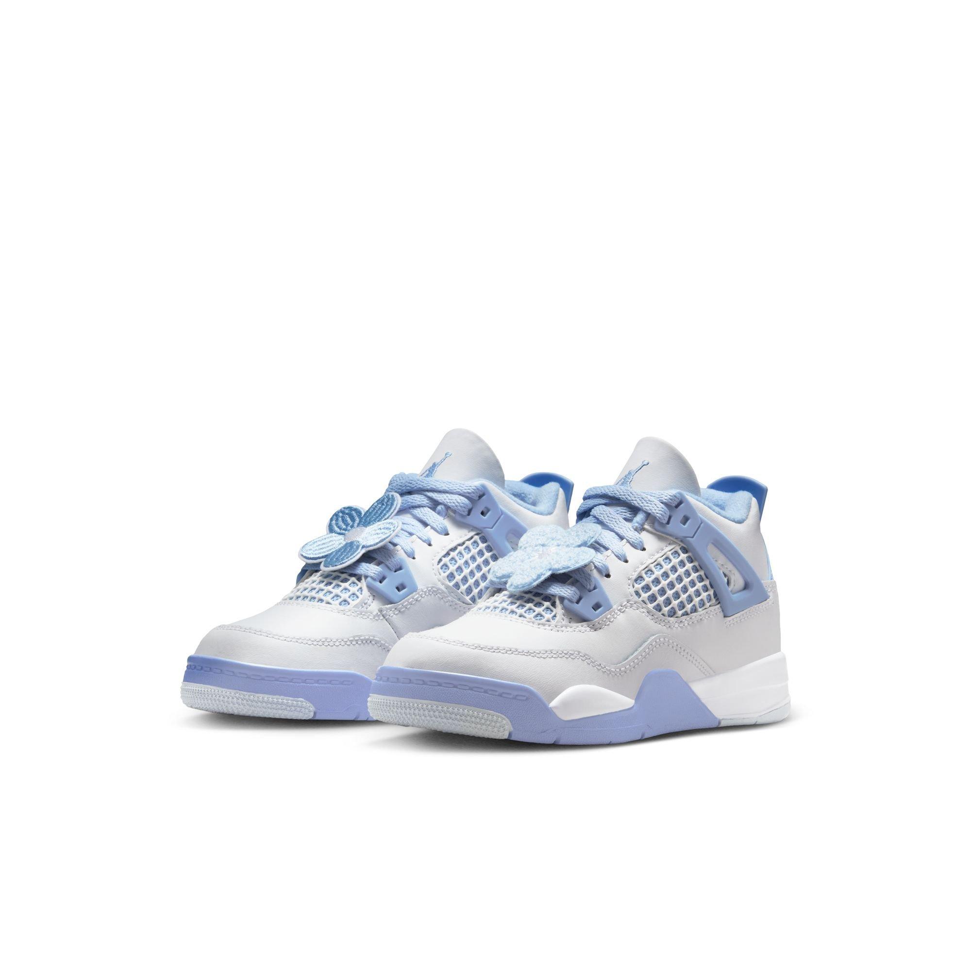 Jordan 4 Retro "Aluminum" Preschool Girls' Shoe