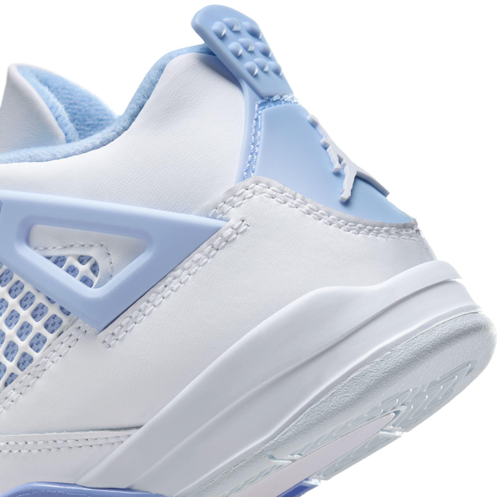 Jordan 4 Retro "Aluminum" Preschool Girls' Shoe