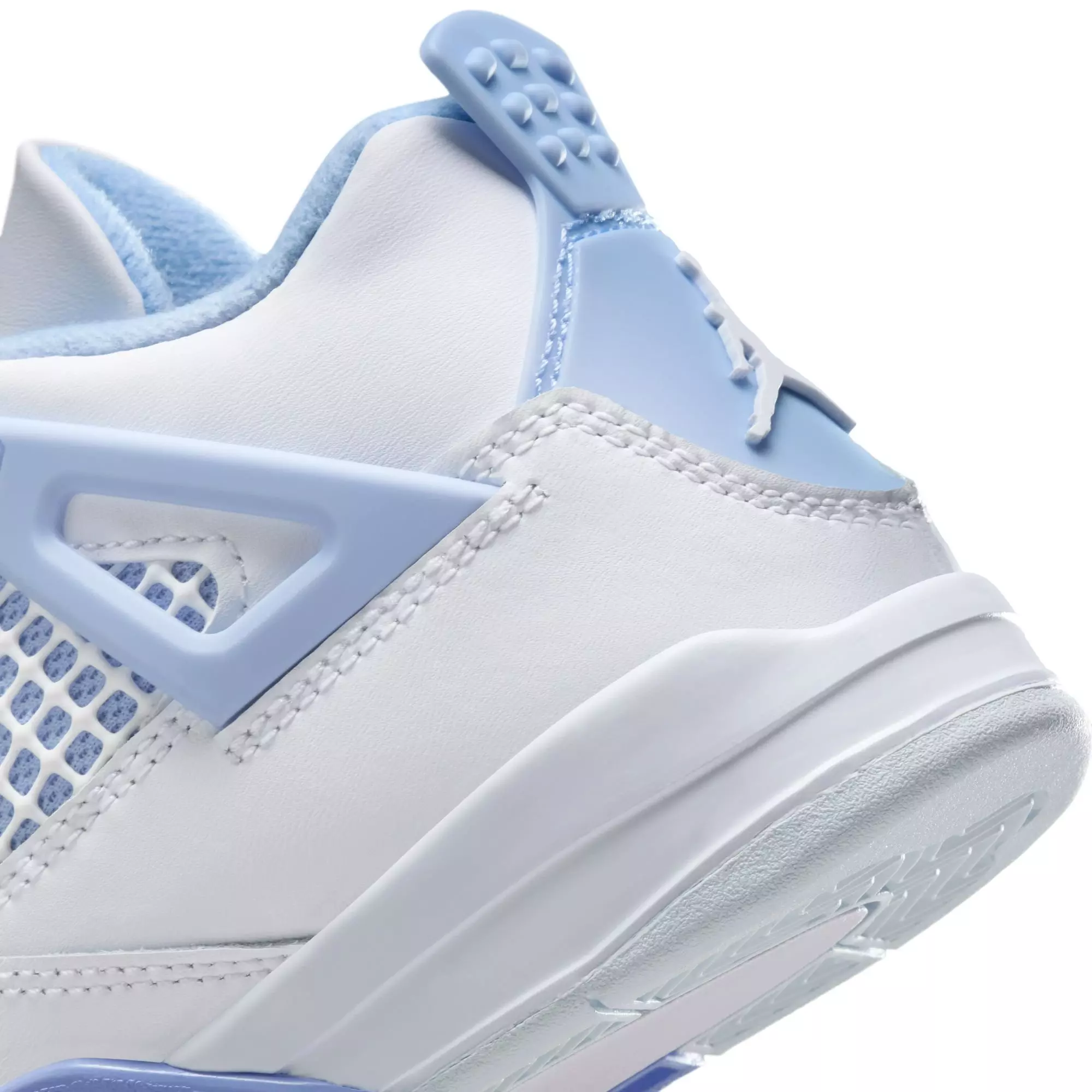 Jordan 4 Retro "Aluminum" Preschool Girls' Shoe - ALUMINUM/BLUE TINT/OIL GREEN