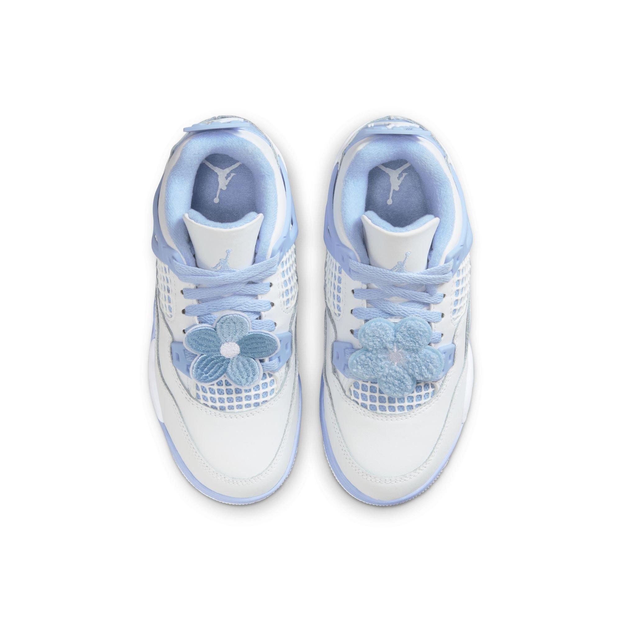 Jordan 4 Retro "Aluminum" Preschool Girls' Shoe