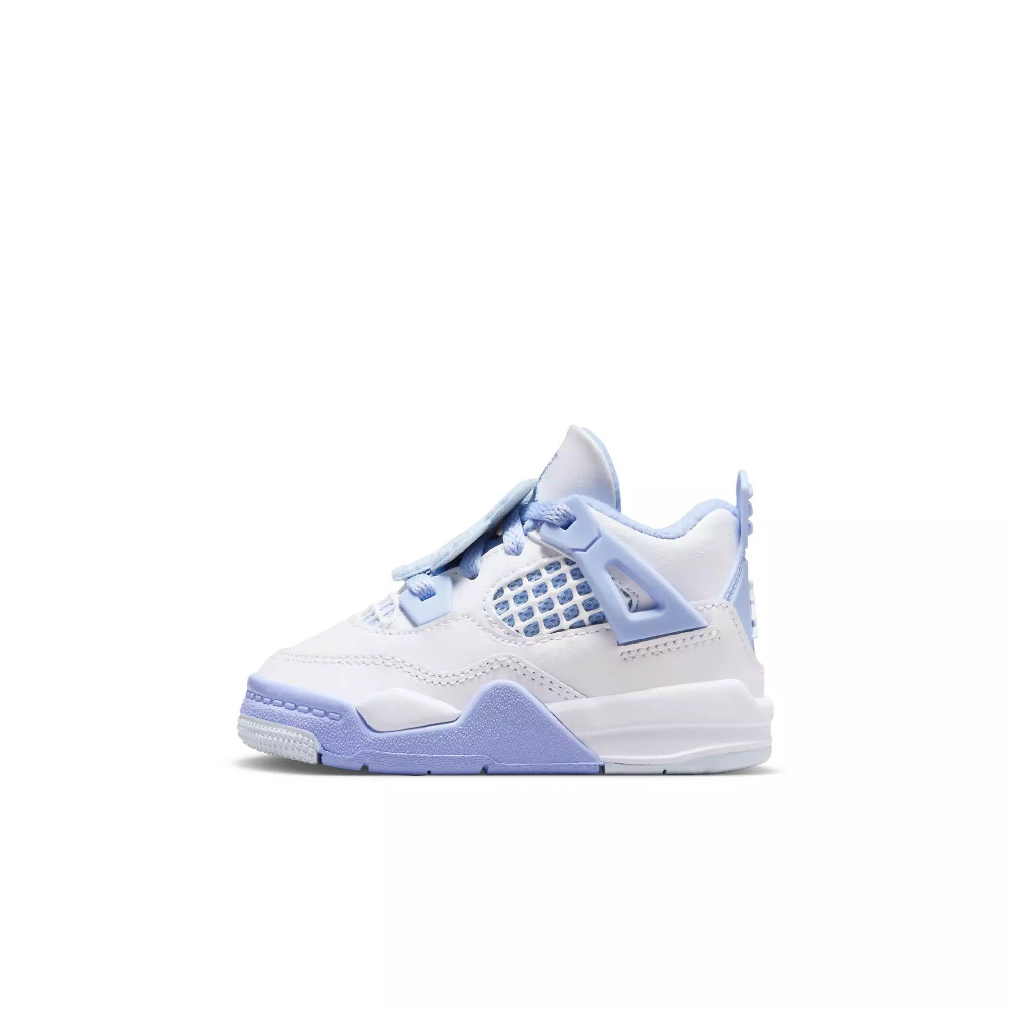 Jordan 4 Retro "Aluminum" Toddler Girls' Shoe - WHITE/ALUMINUM/BLUE TINT