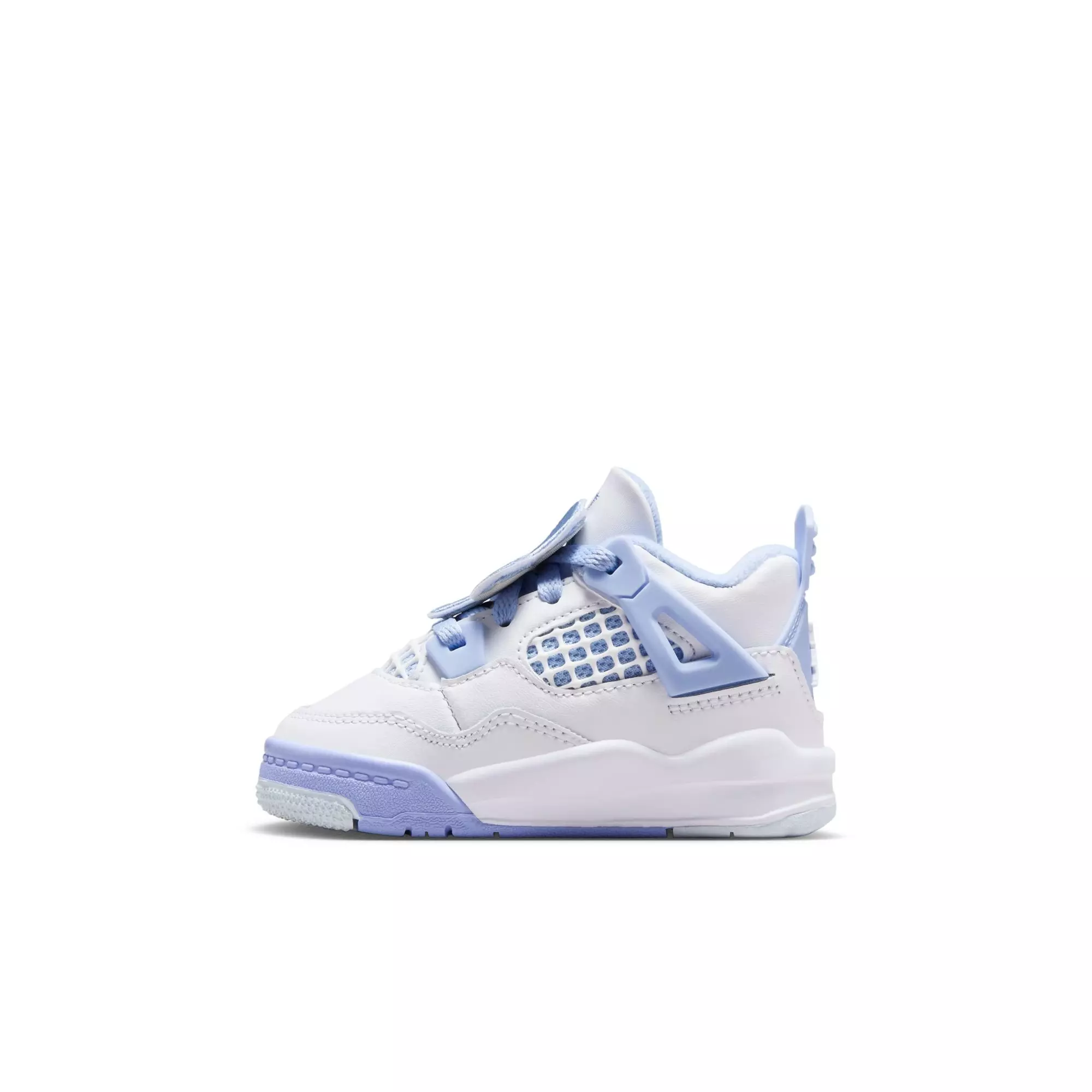 Jordan 4 Retro "Aluminum" Toddler Girls' Shoe - WHITE/ALUMINUM/BLUE TINT