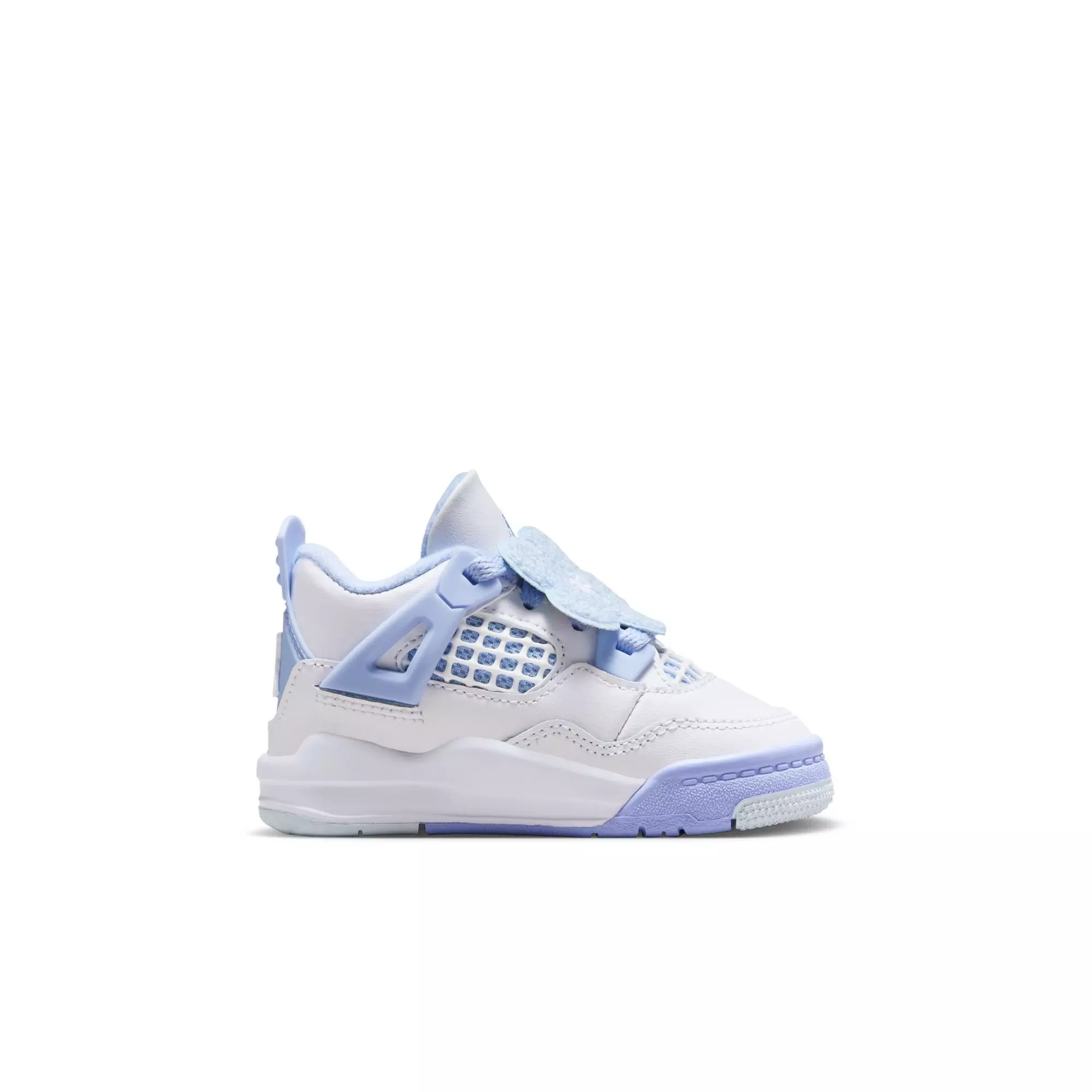 Jordan 4 Retro "Aluminum" Toddler Girls' Shoe - WHITE/ALUMINUM/BLUE TINT