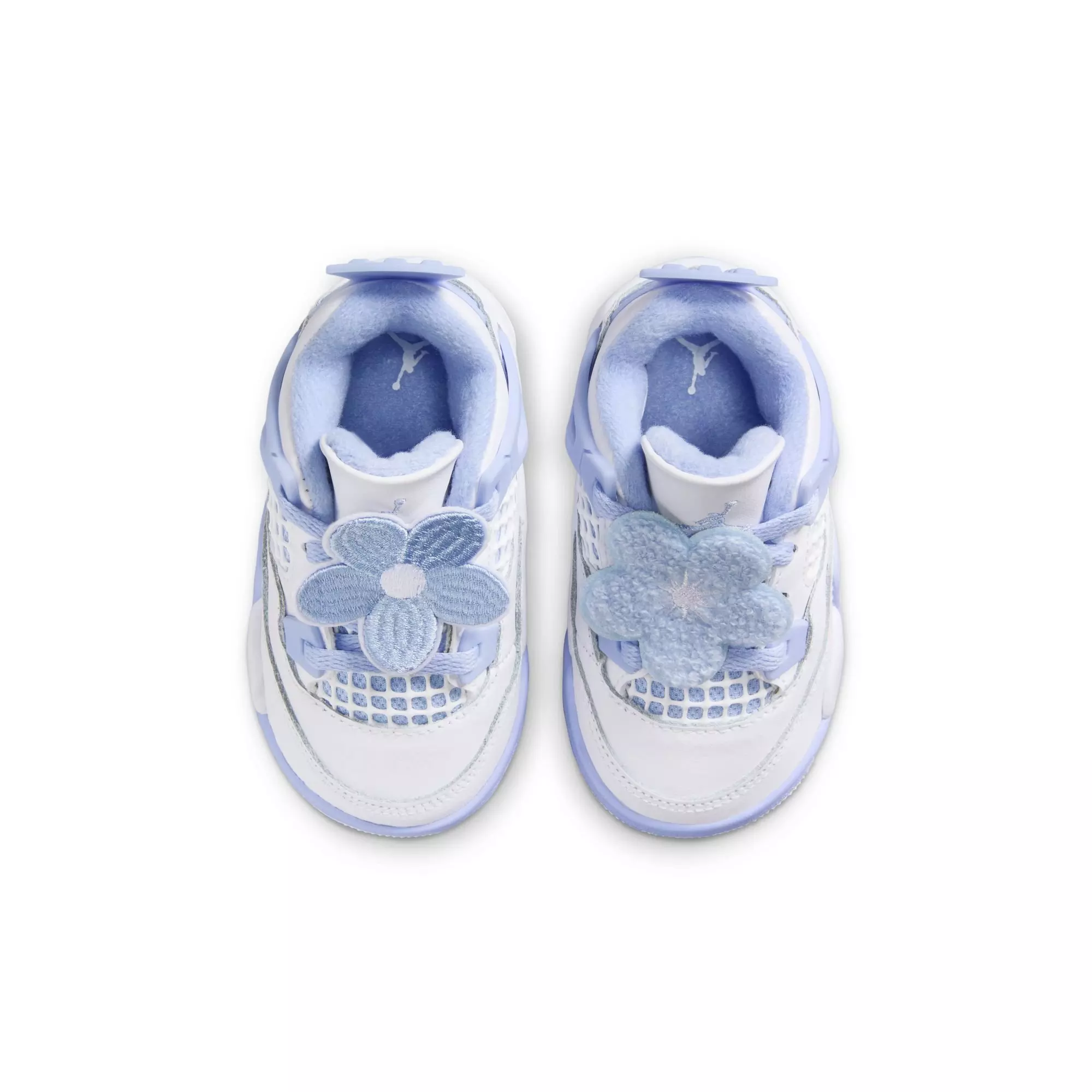 Jordan 4 Retro "Aluminum" Toddler Girls' Shoe - WHITE/ALUMINUM/BLUE TINT