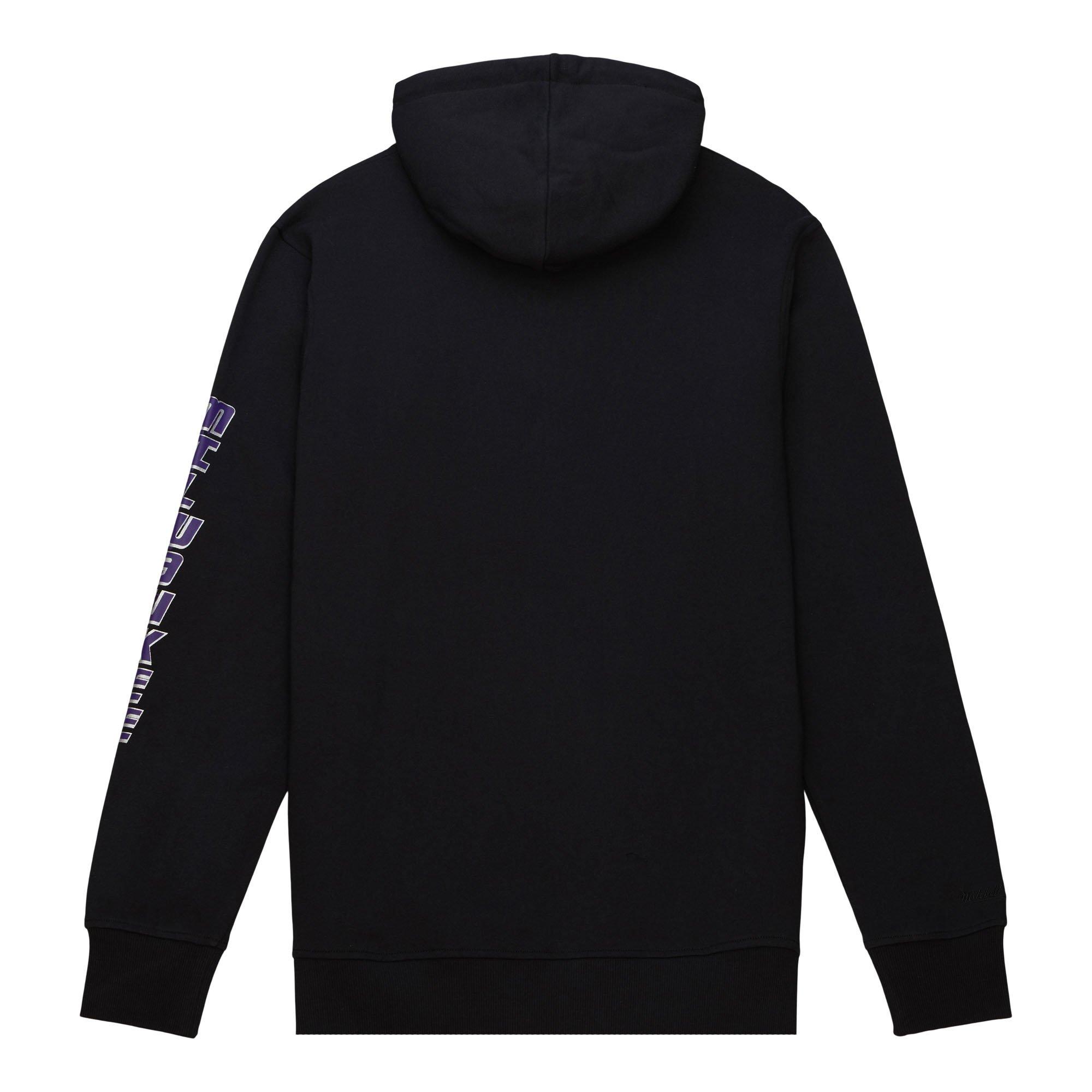 Mitchell & Ness Men's Milwaukee Bucks Big Face Hoodie-Black - BLACK Thumbnail View 2