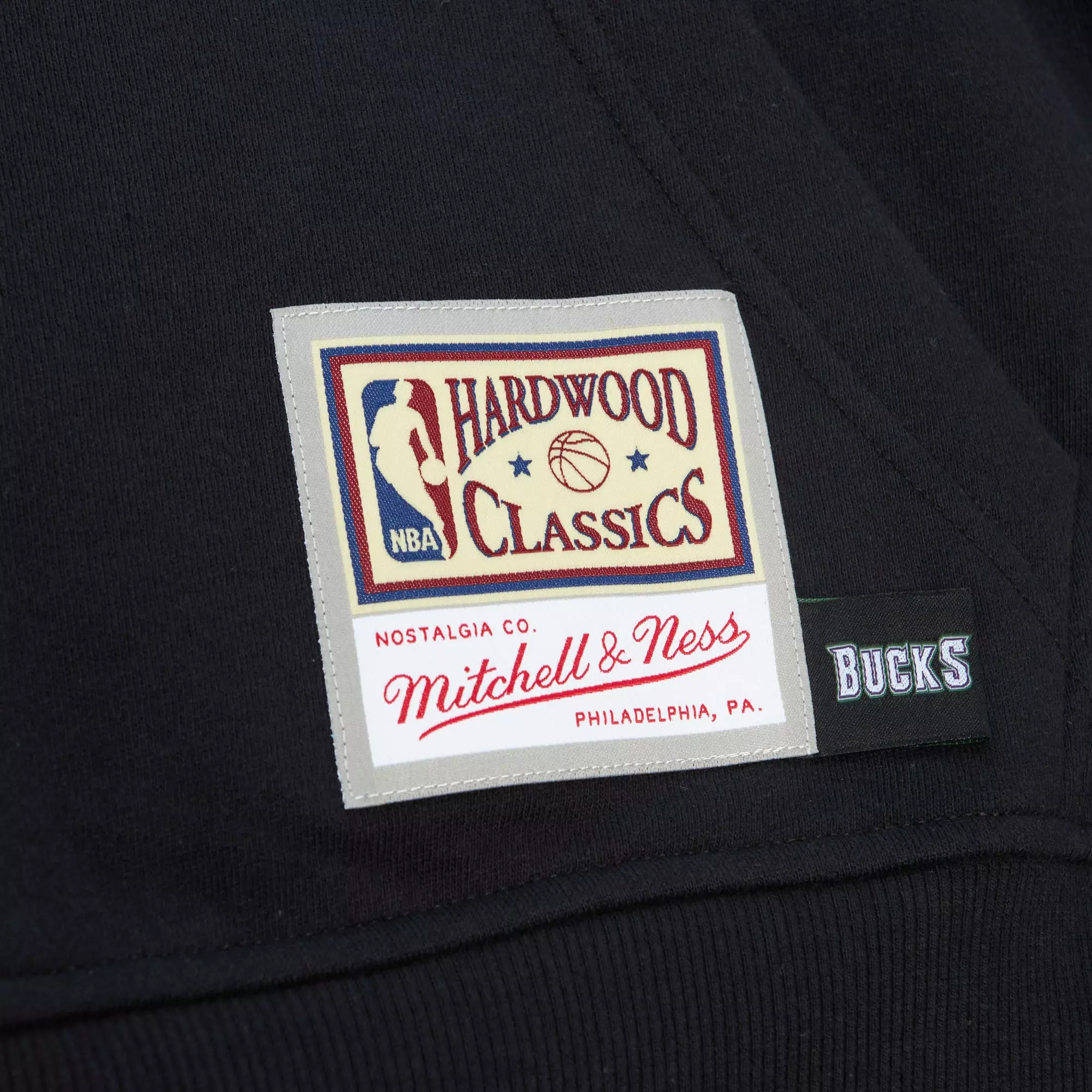 Mitchell & Ness Men's Milwaukee Bucks Big Face Hoodie-Black - BLACK