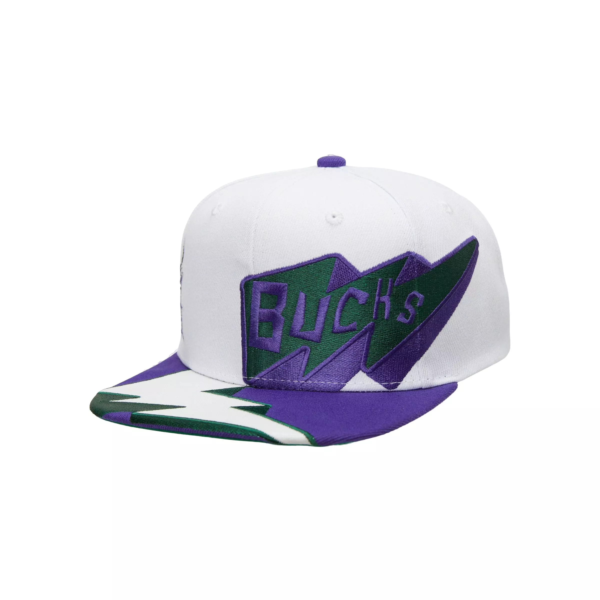Mitchell & Ness Milwaukee Bucks Fast Times Snapback-White - WHITE