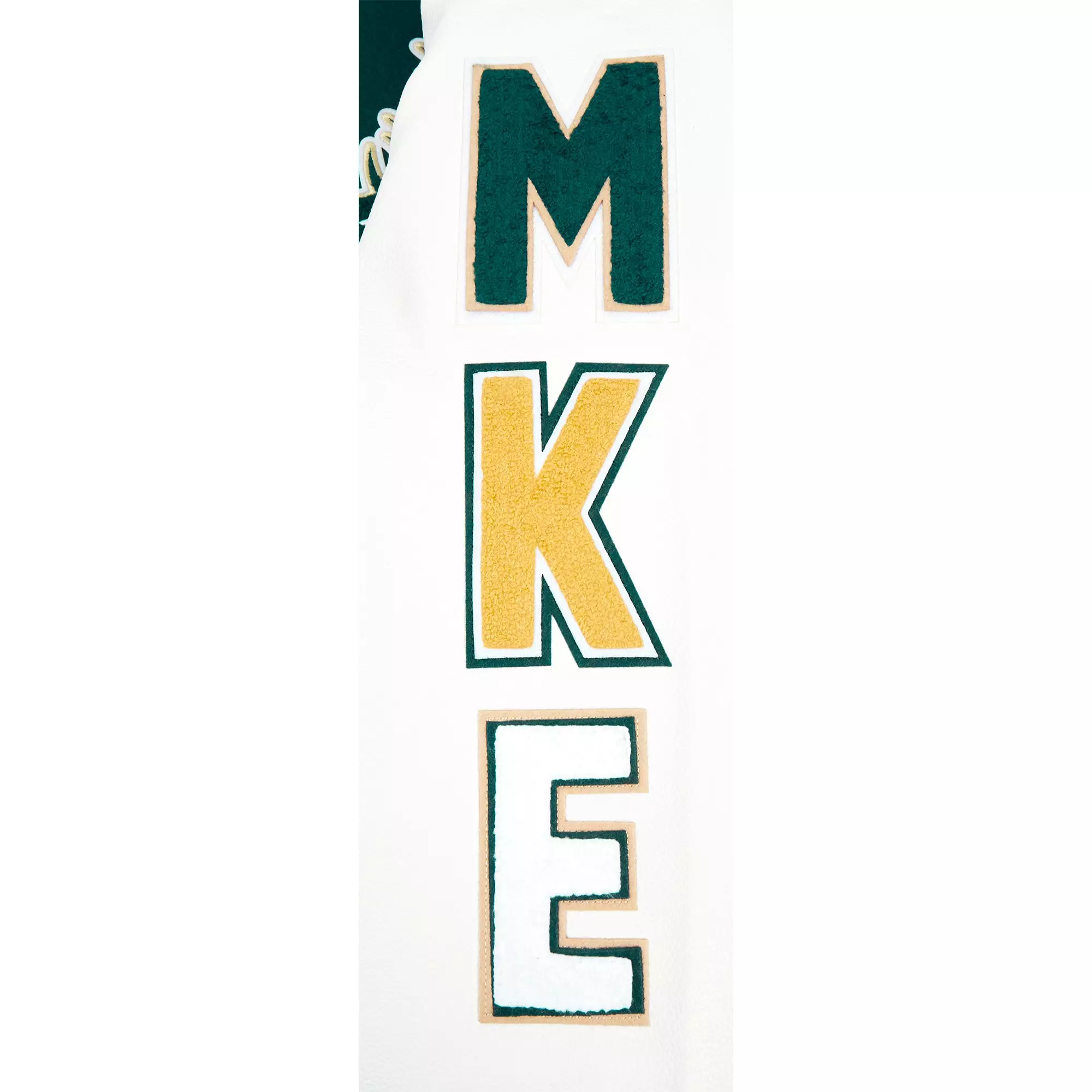 Pro Standard Men's Milwaukee Bucks Wool Varsity Jacket-Green/White - GREEN/WHITE