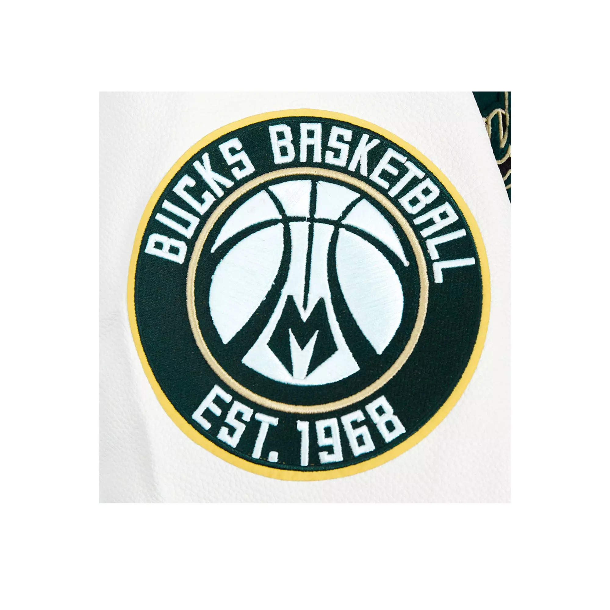 Pro Standard Men's Milwaukee Bucks Wool Varsity Jacket-Green/White - GREEN/WHITE