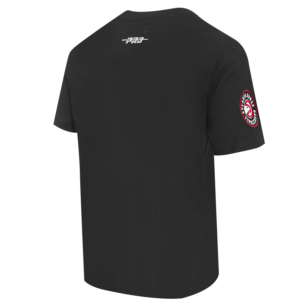 Pro Standard Men's Atlanta Hawks 2025 Knockout Drop Shoulder Short Sleeve Tee-Black - BLACK Thumbnail View 4
