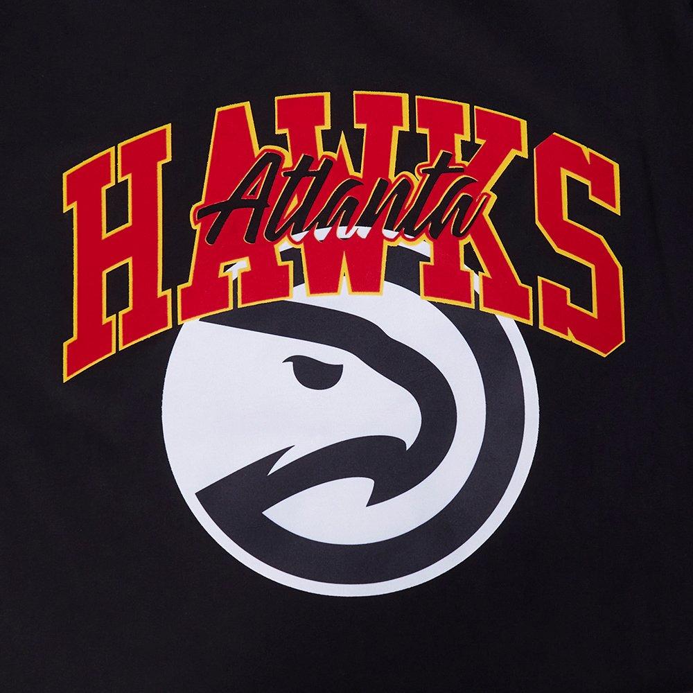 Pro Standard Men's Atlanta Hawks 2025 Knockout Drop Shoulder Short Sleeve Tee-Black - BLACK Thumbnail View 5