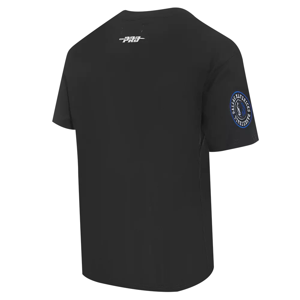 Pro Standard Men's Dallas Mavericks 2025 Knockout Drop Shoulder Short Sleeve Tee-Black - BLACK