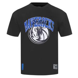 Pro Standard Men's Dallas Mavericks 2025 Knockout Drop Shoulder Short Sleeve Tee-Black