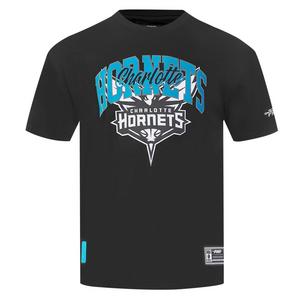 Pro Standard Men's Charlotte Hornets 2025 Knockout Drop Shoulder Short Sleeve Tee-Black