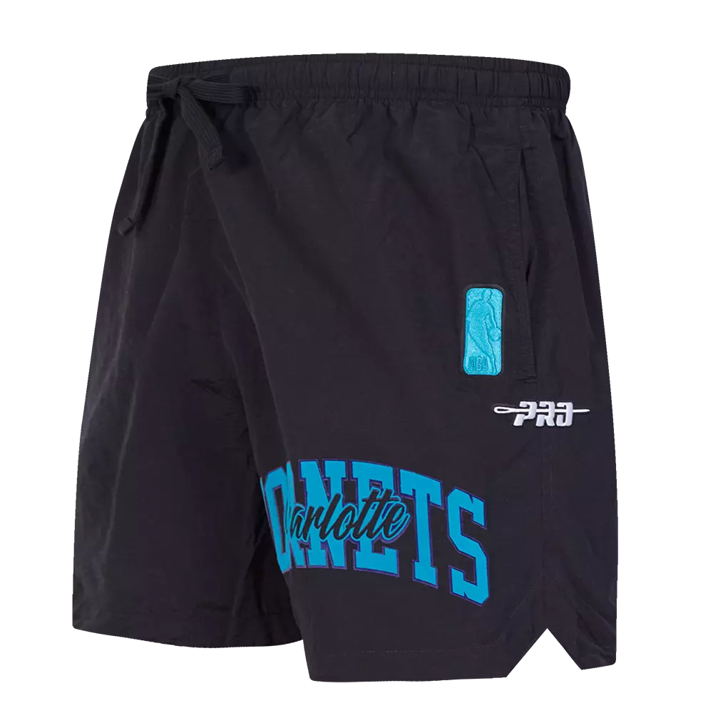 Pro Standard Charlotte Hornets Knock Out Long Sleeve Shirt-Black - BLACK