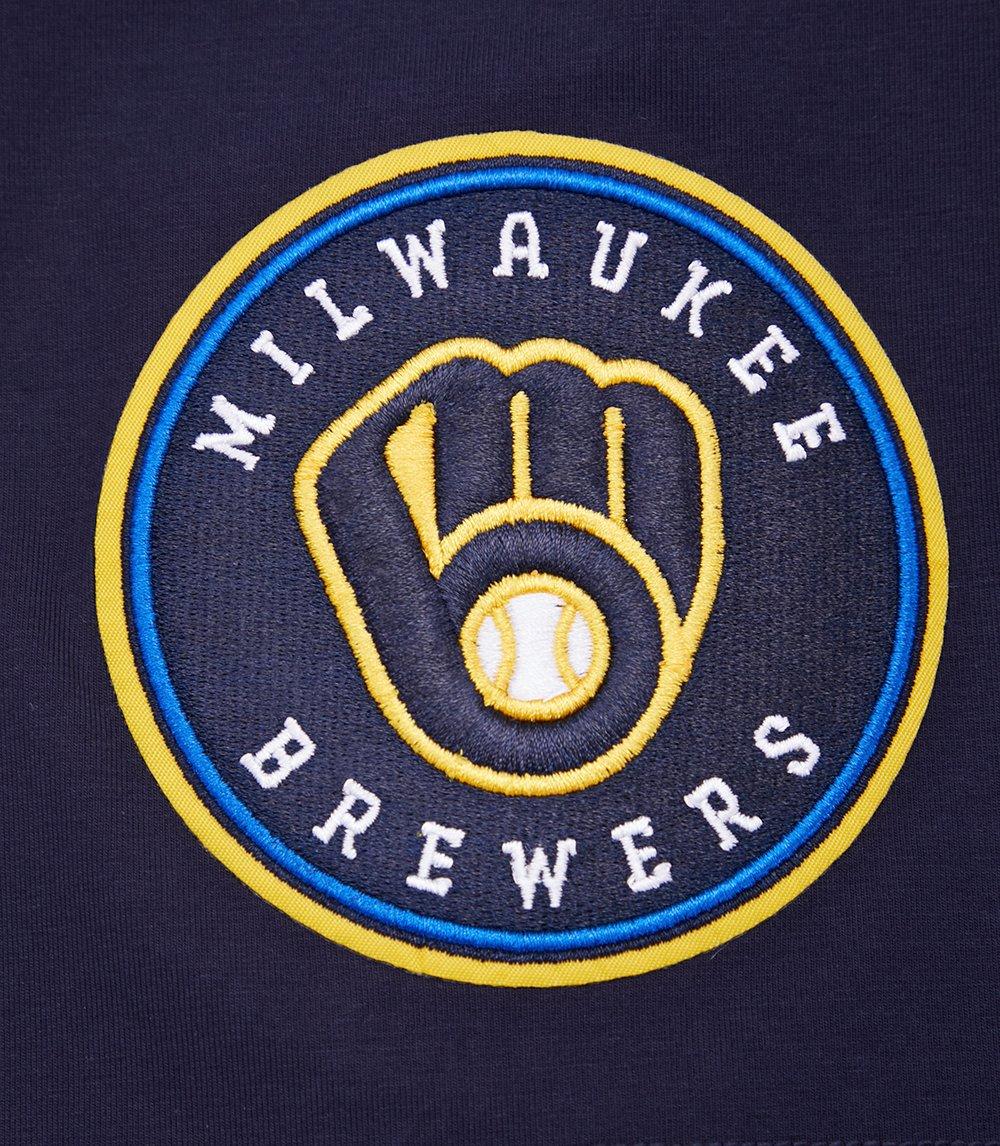 Pro Standard Milwaukee Brewers Script Tail Short Sleeve Tee-Navy - NAVY Thumbnail View 7