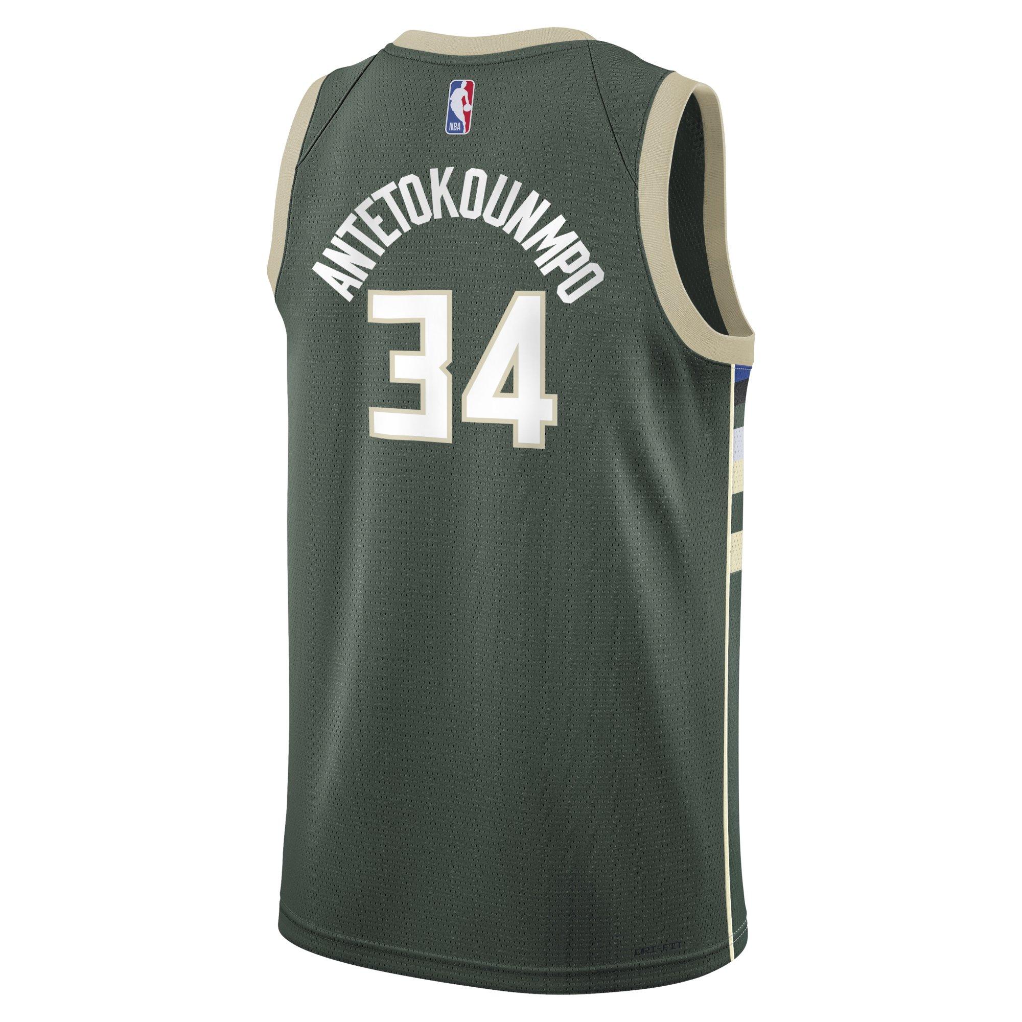 Nike Milwaukee Bucks Giannis Antetokounmpo Swingman Big Kids' Green Jersey