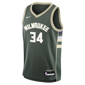 Nike Youth Milwaukee Bucks Giannis Antetokounmpo Swingman Jersey-Green