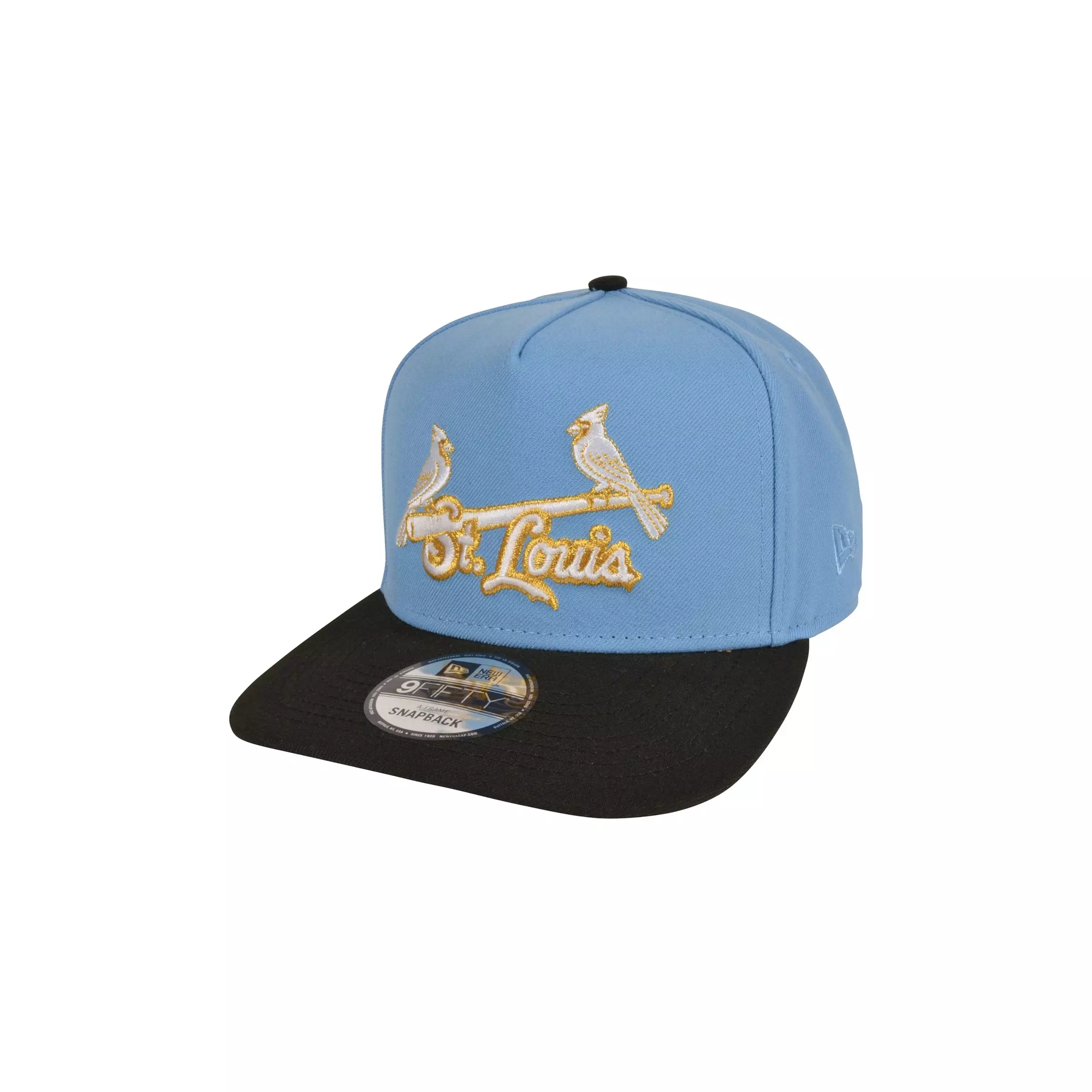 New Era St. Louis Cardinals 9FIFTY A-Frame Legend Blue Snapback Hat-Blue/Black - LT BLUE/BLACK
