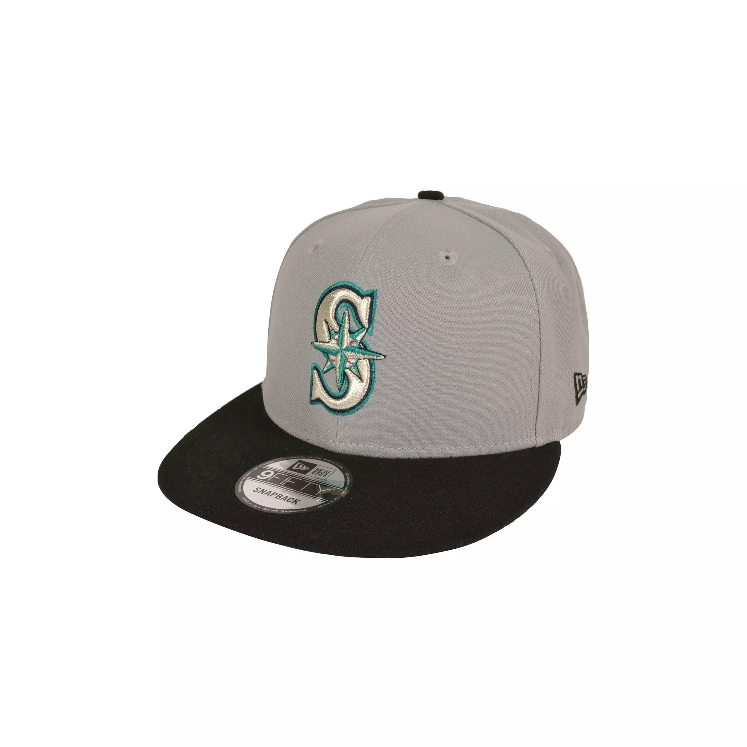 New Era Seattle Mariners 9FIFTY Grey Everyday Snapback Hat-Grey/Black - GREY/BLACK