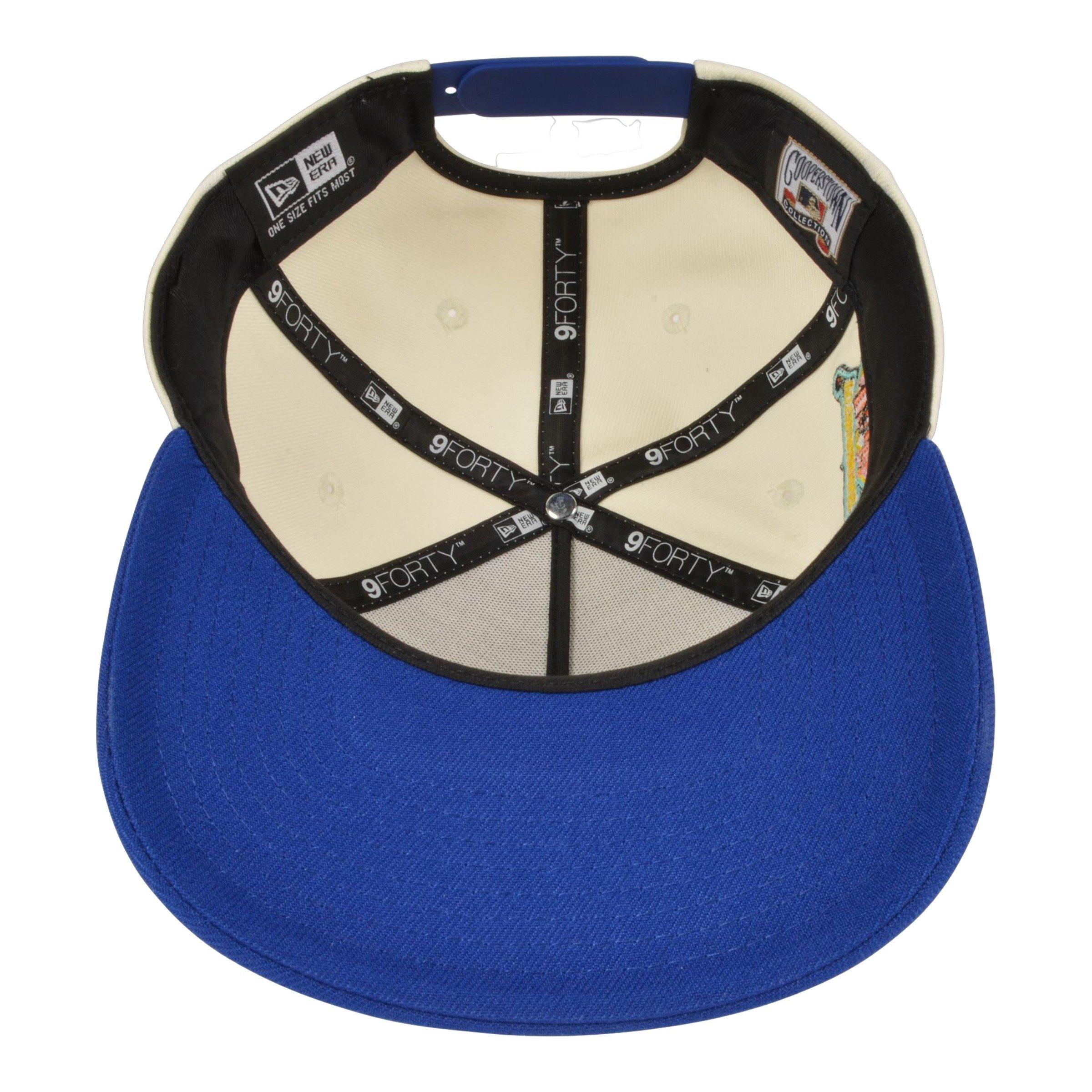 Men's New Era Los Angeles Dodgers 9FORTY A-Frame Packman Snapback Hat-Beige/Blue