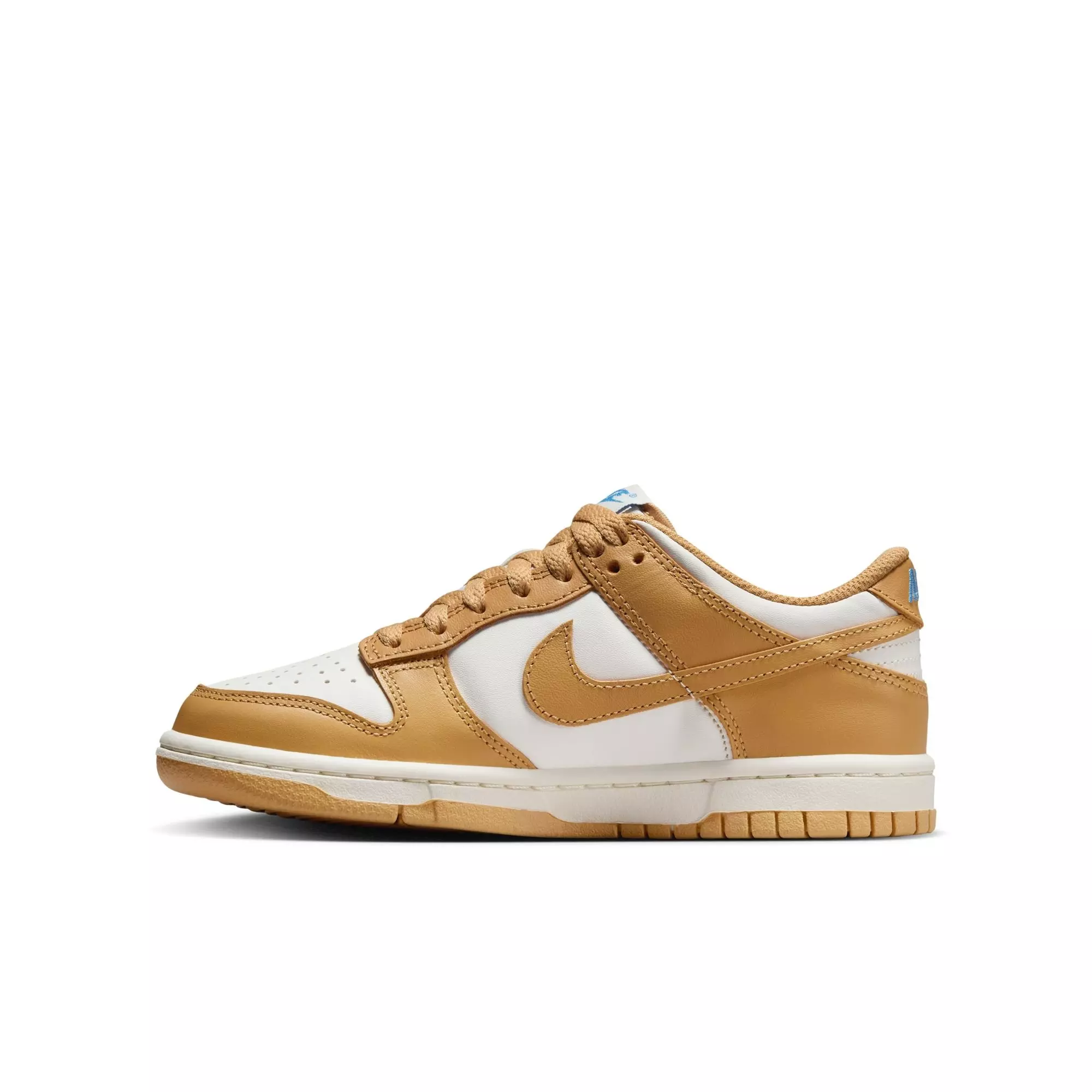 Nike Dunk Low "Honeycomb/Sail/University Blue" Grade School Girls' Shoe - BEIGE/BLUE