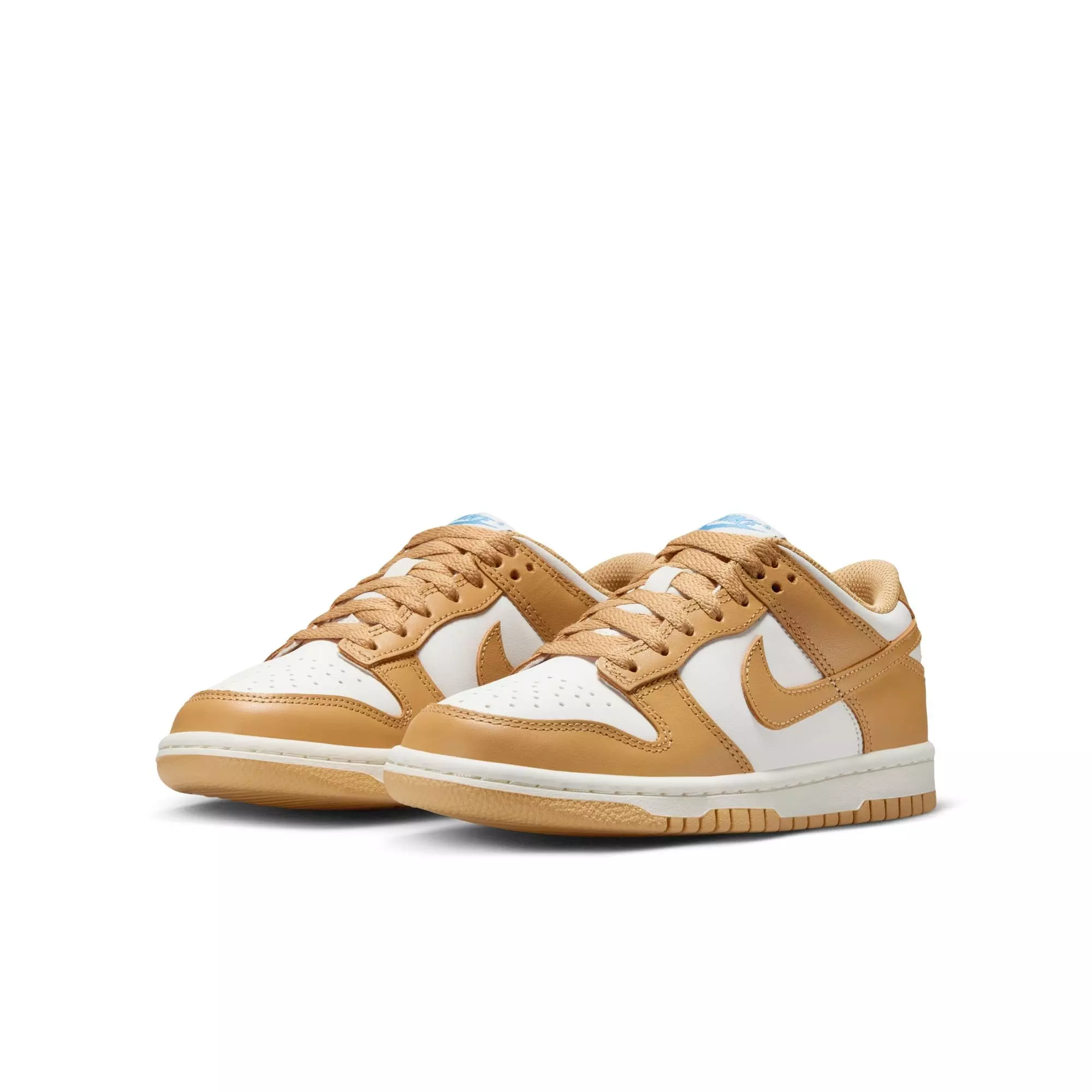 Nike Dunk Low "Honeycomb/Sail/University Blue" Grade School Girls' Shoe - BEIGE/BLUE