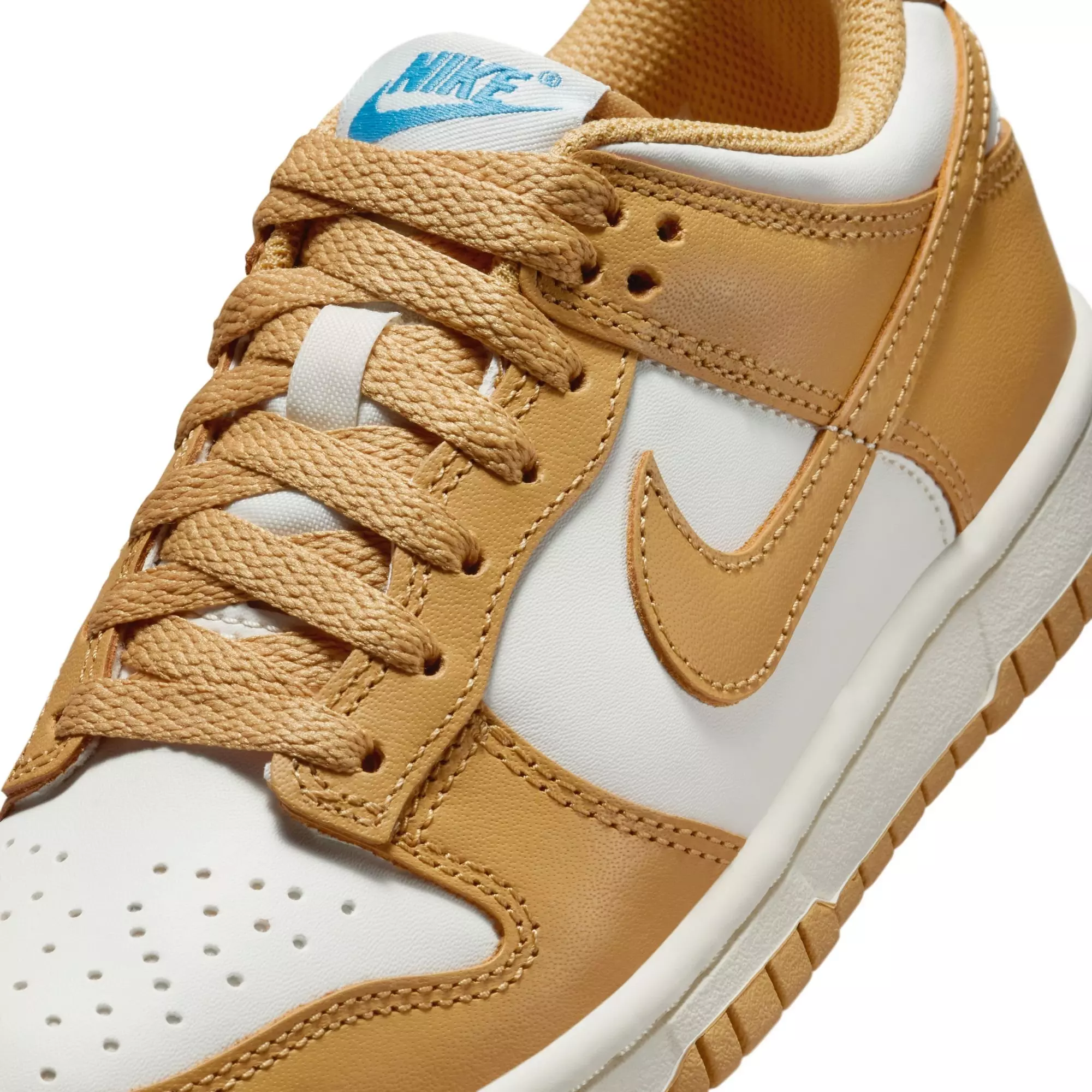 Nike Dunk Low "Honeycomb/Sail/University Blue" Grade School Girls' Shoe - BEIGE/BLUE