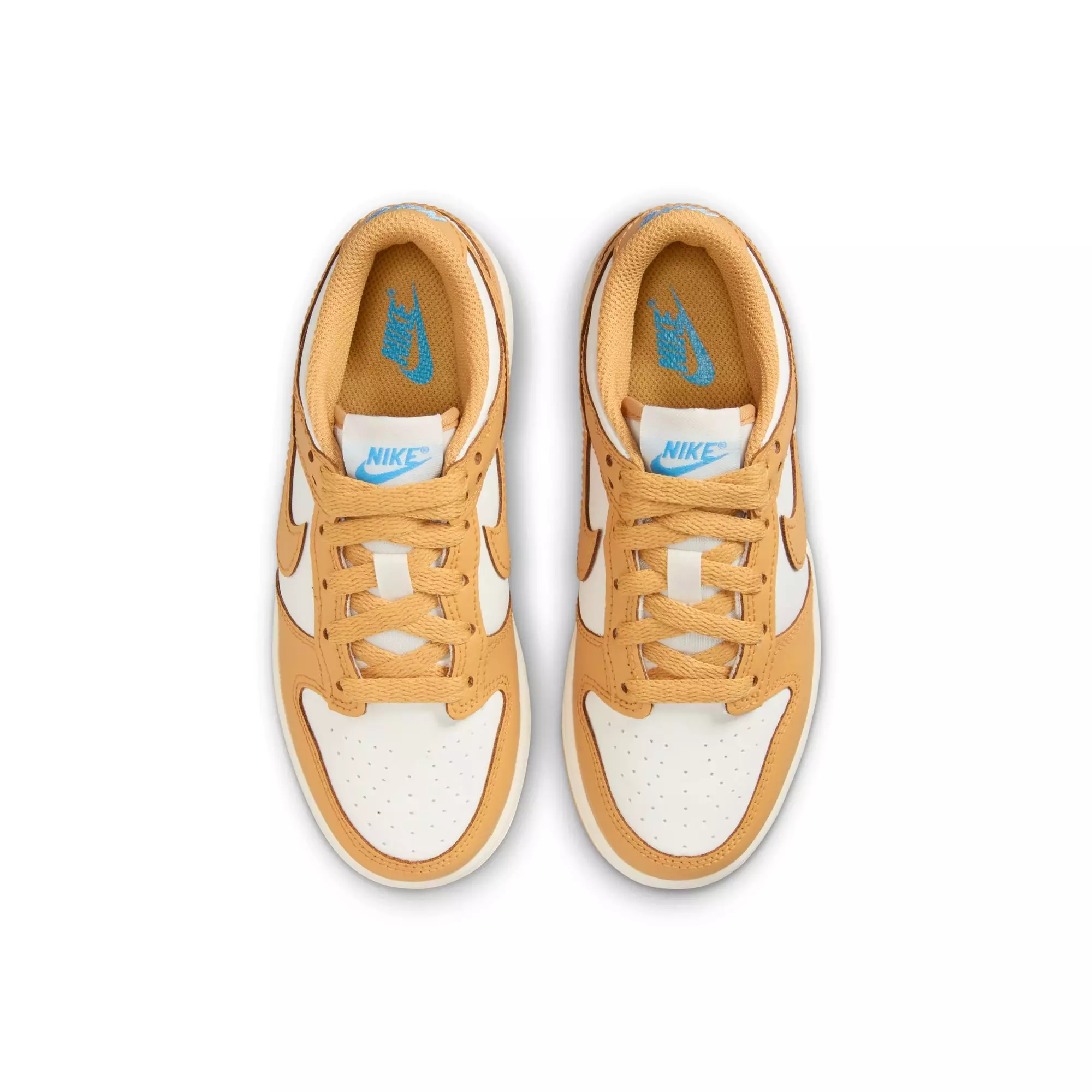 Nike Dunk Low "Honeycomb/Sail/University Blue" Preschool Girls' Shoe - BEIGE/BLUE