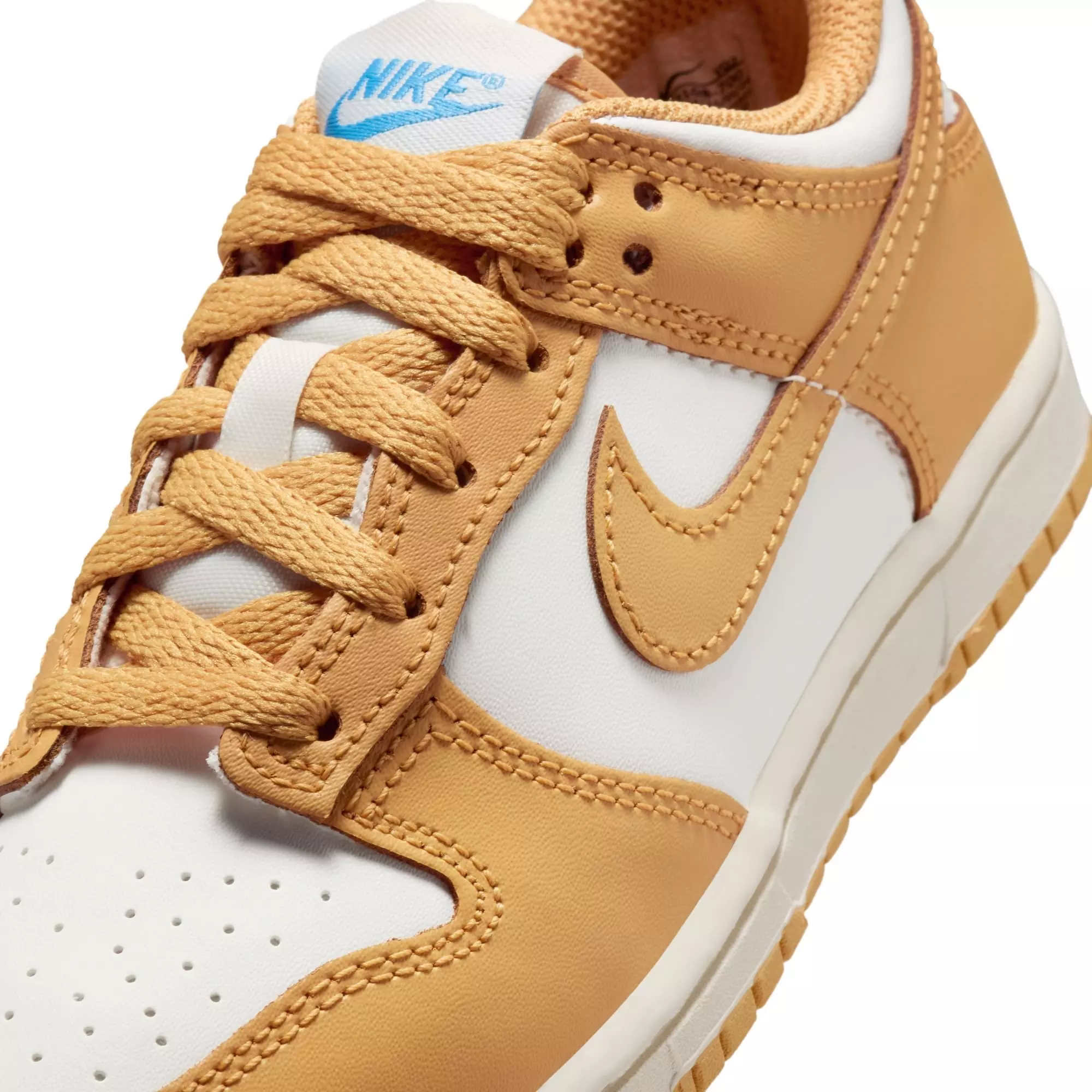 Nike Dunk Low "Honeycomb/Sail/University Blue" Preschool Girls' Shoe - BEIGE/BLUE