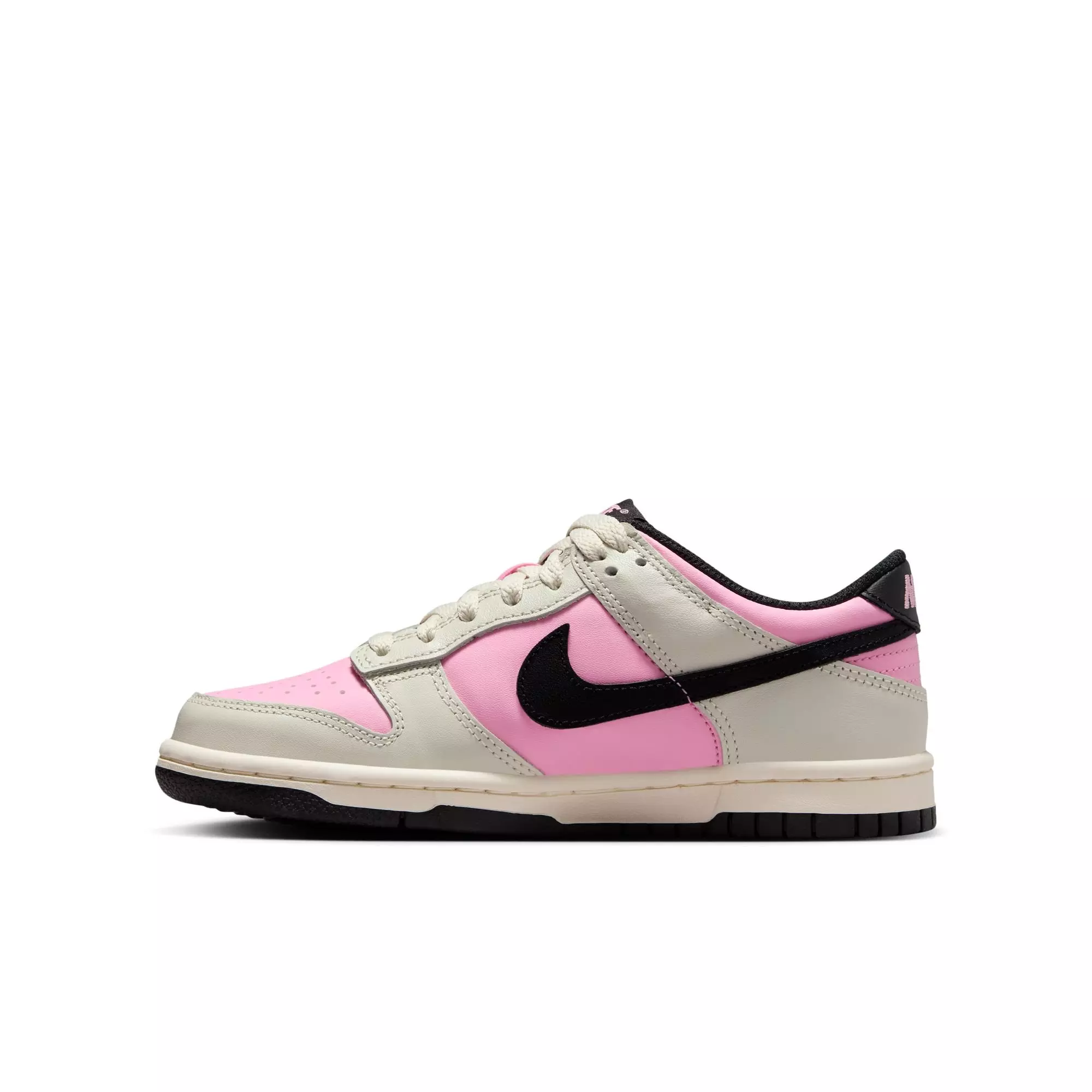 Nike Dunk Low "Pink Rise/Black/Lt Orewood Brn" Grade School Girls' Shoe